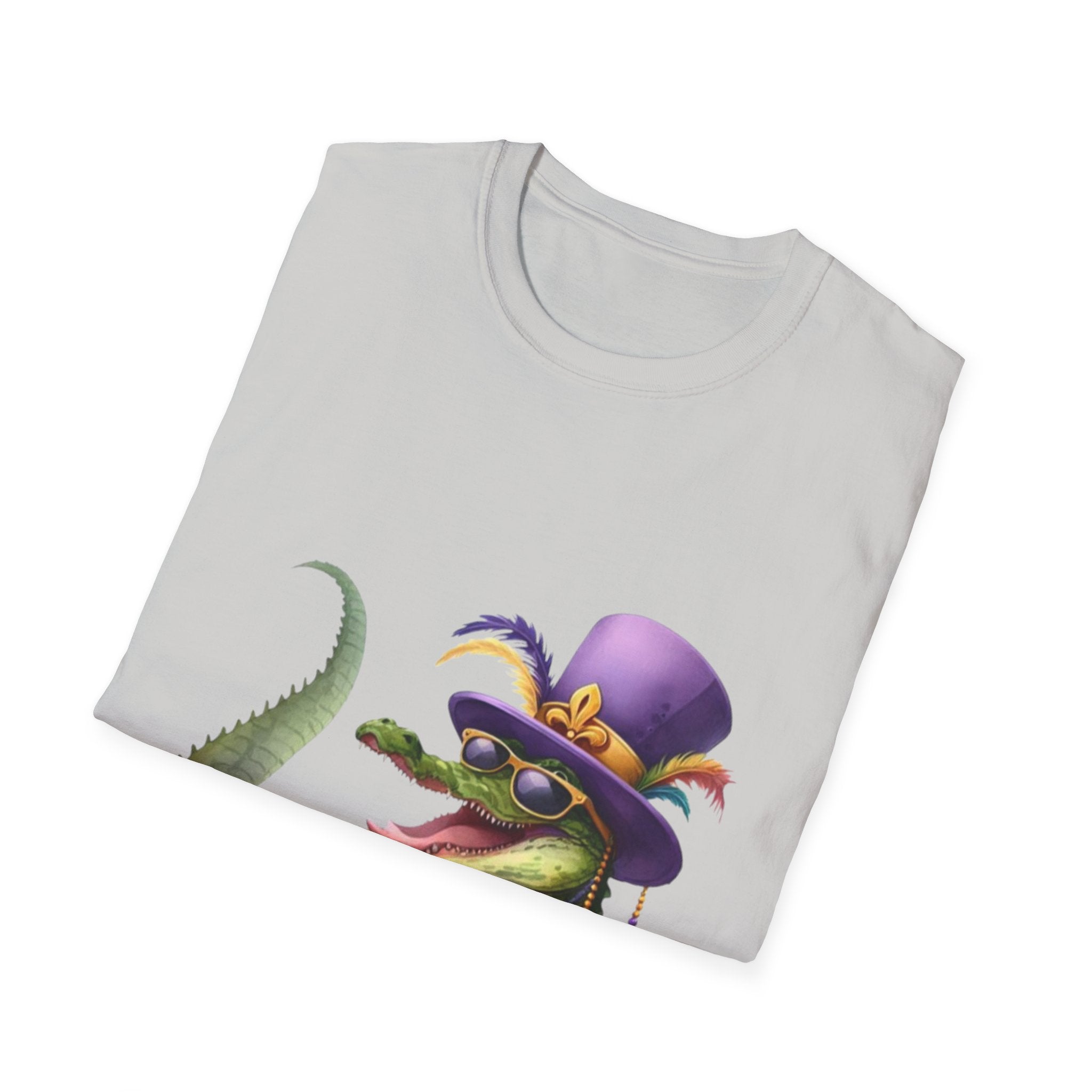 Mardi Gras Alligator Unisex Softstyle T-Shirt