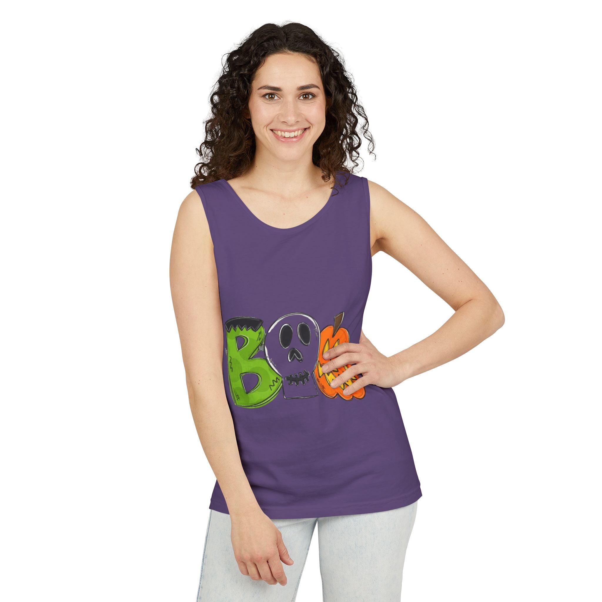 Halloween BOO Unisex Garment-Dyed Tank Top