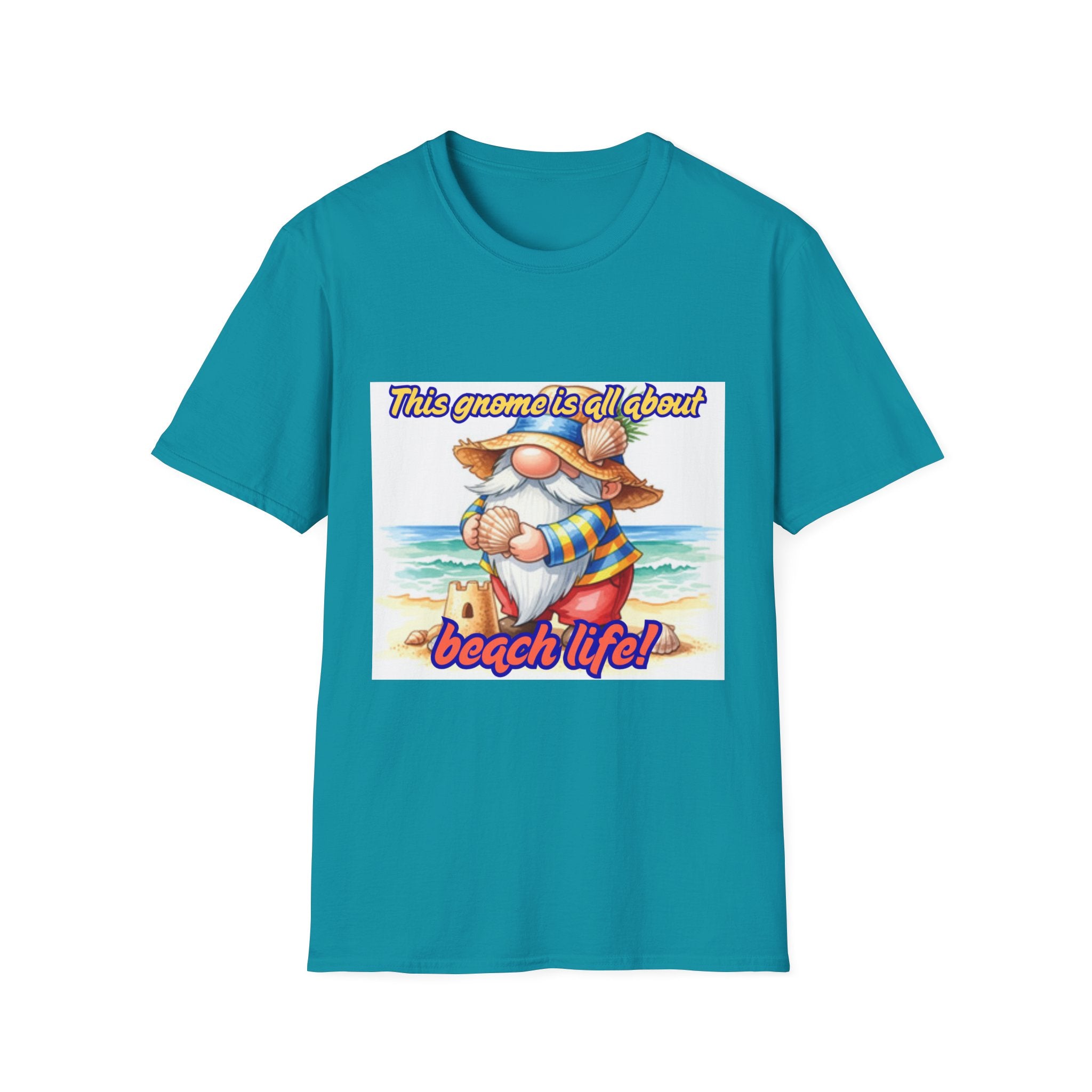 This Gnome Is All About Beach Life! Unisex Softstyle T-Shirt
