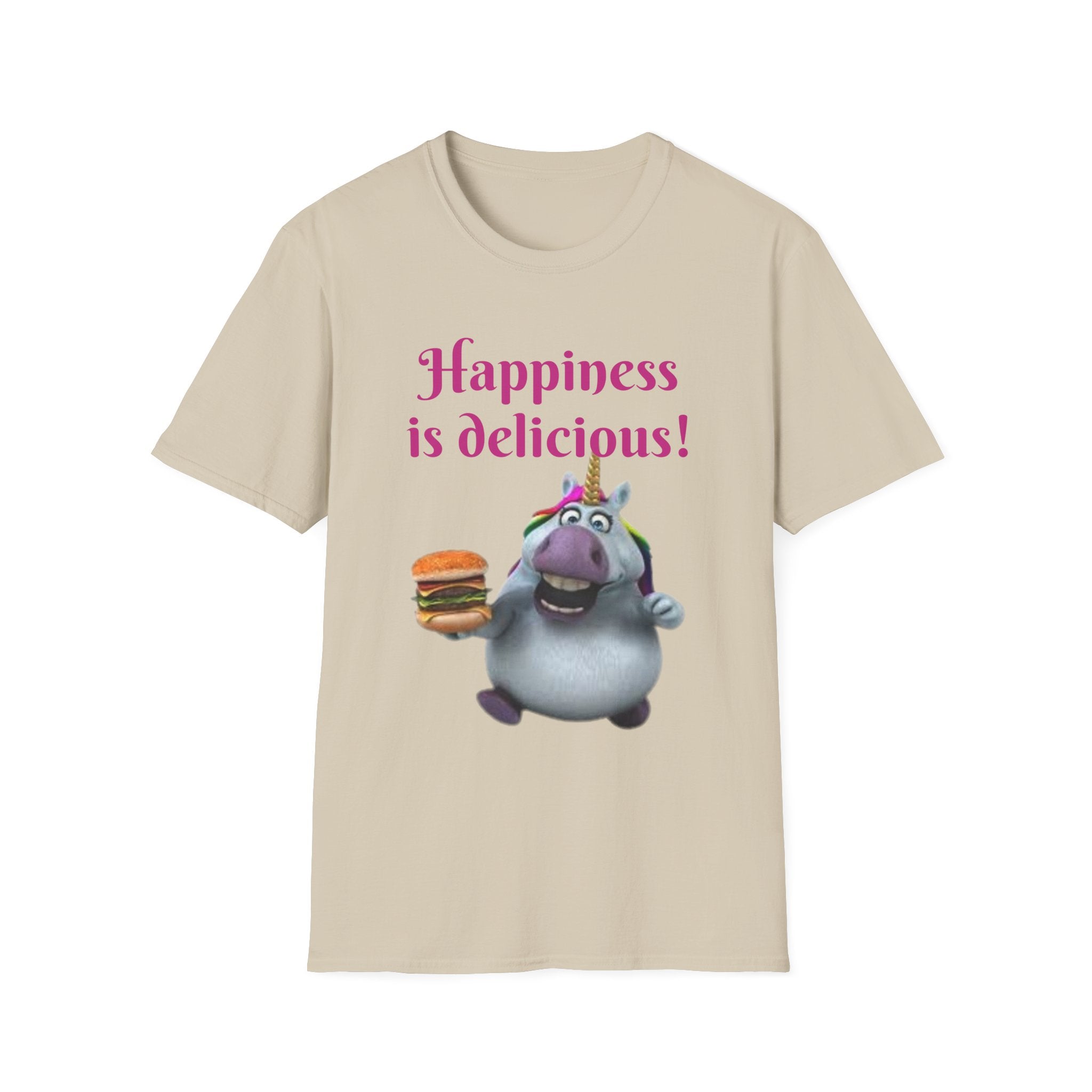 Happiness Is Delicious Unicorn Unisex Softstyle T-Shirt