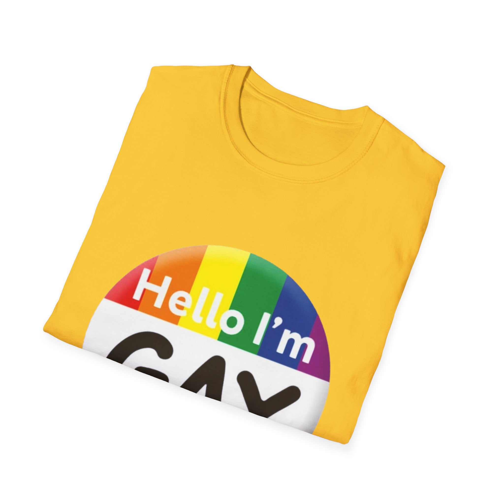 Hello I'm Gay Unisex Softstyle T-Shirt