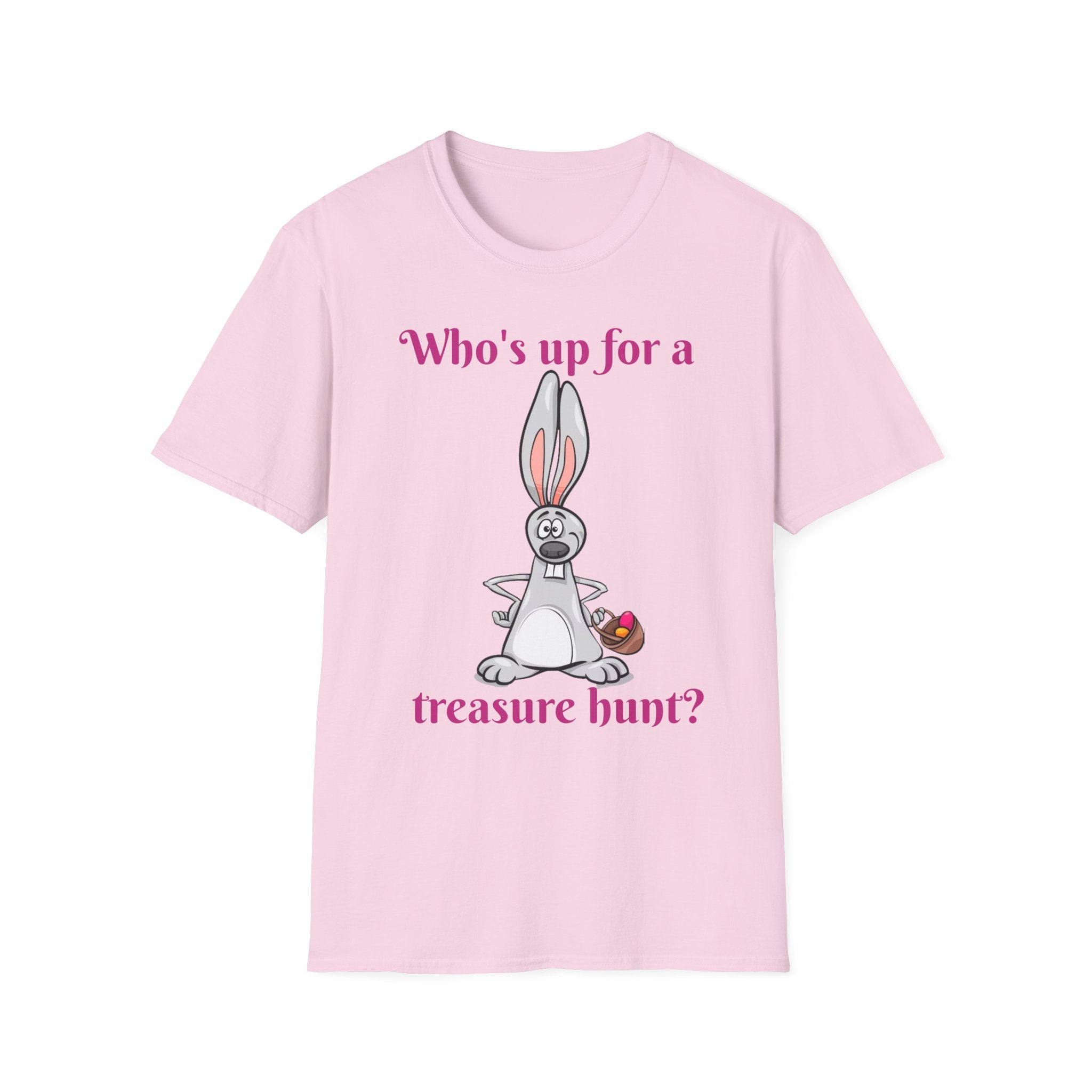 Who's Up For A Treasure Hunt Bunny Unisex Softstyle T-Shirt
