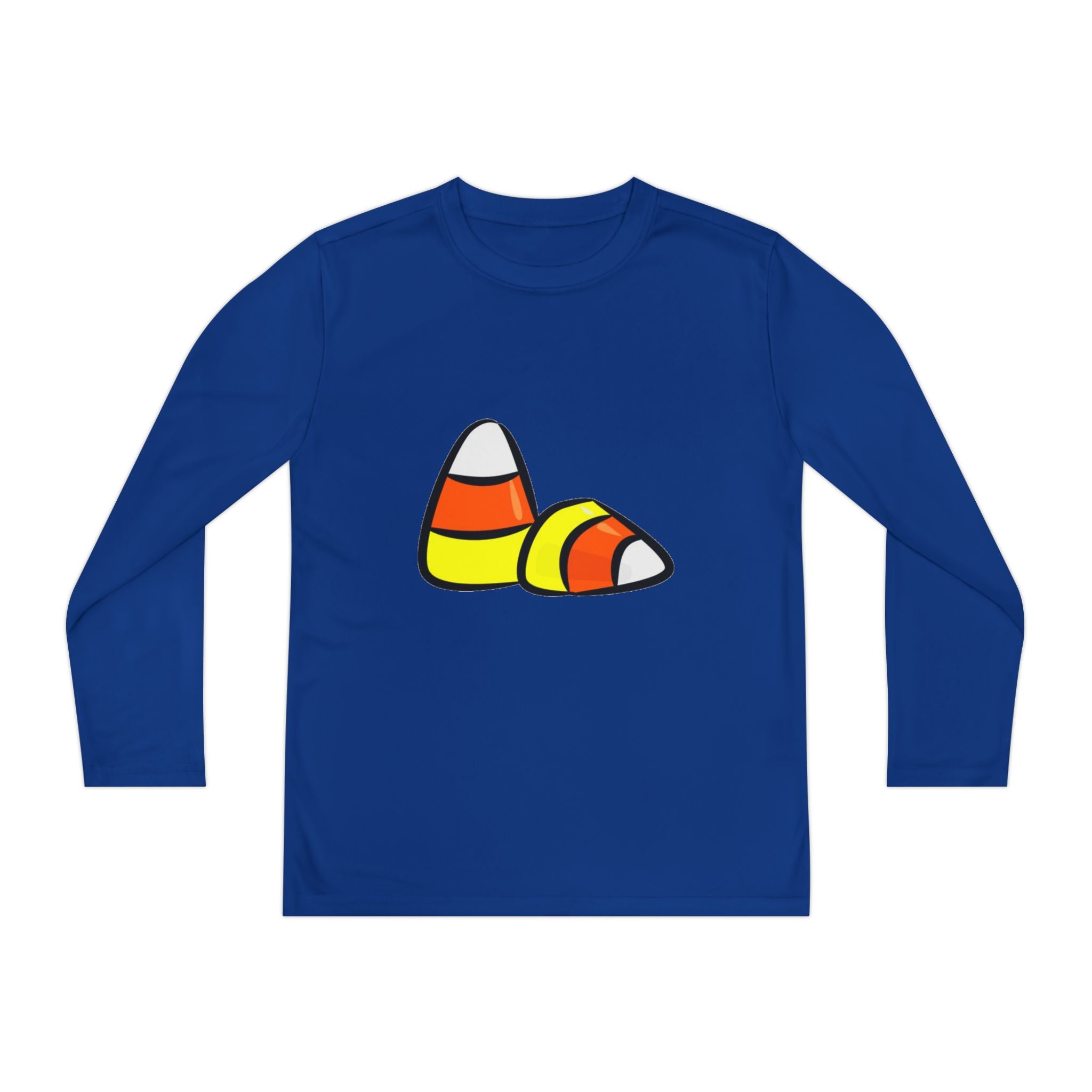 Halloween Candy Corn Youth Long Sleeve Competitor T-Shirt