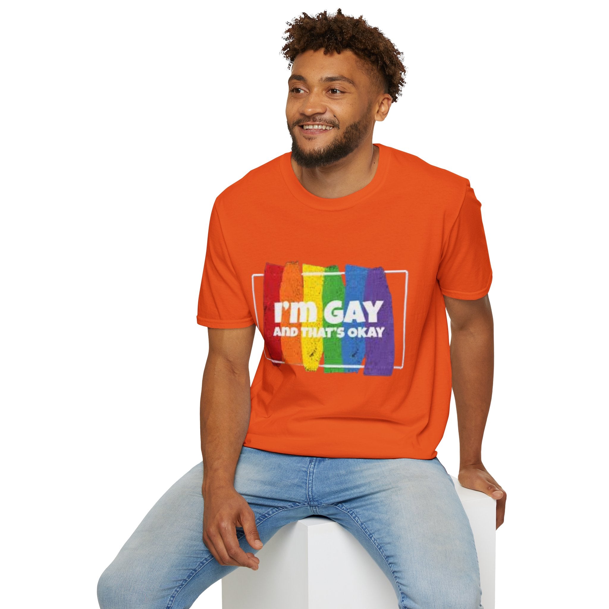 I'm GAY And That's Okay Unisex Softstyle T-Shirt