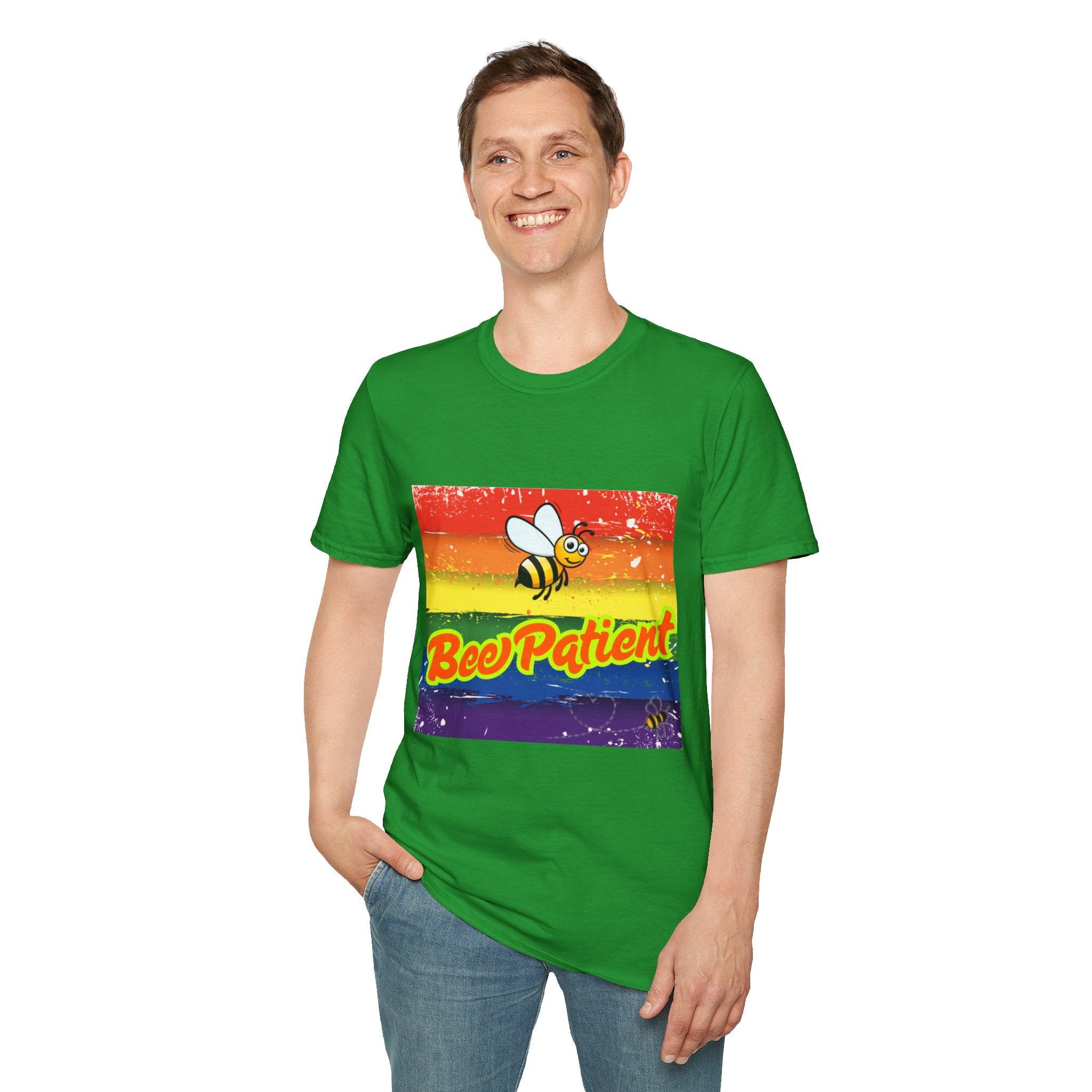 Bee Patient Rainbow Unisex Softstyle T-Shirt