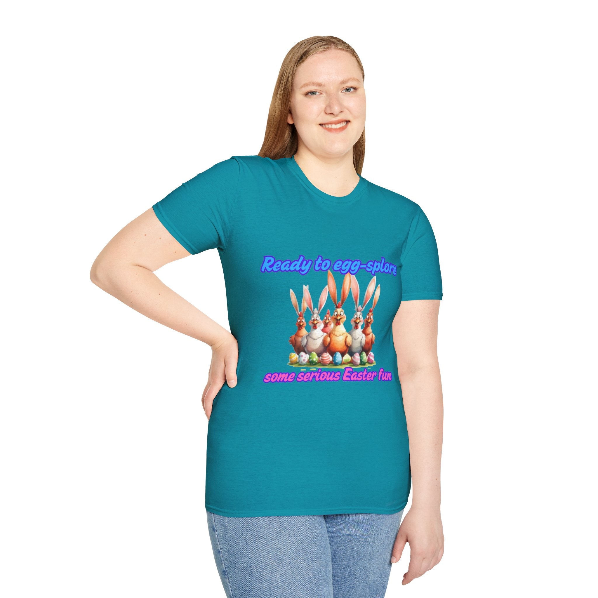 Ready To Egg-splore Some Serious Easter Fun Unisex Softstyle T-Shirt