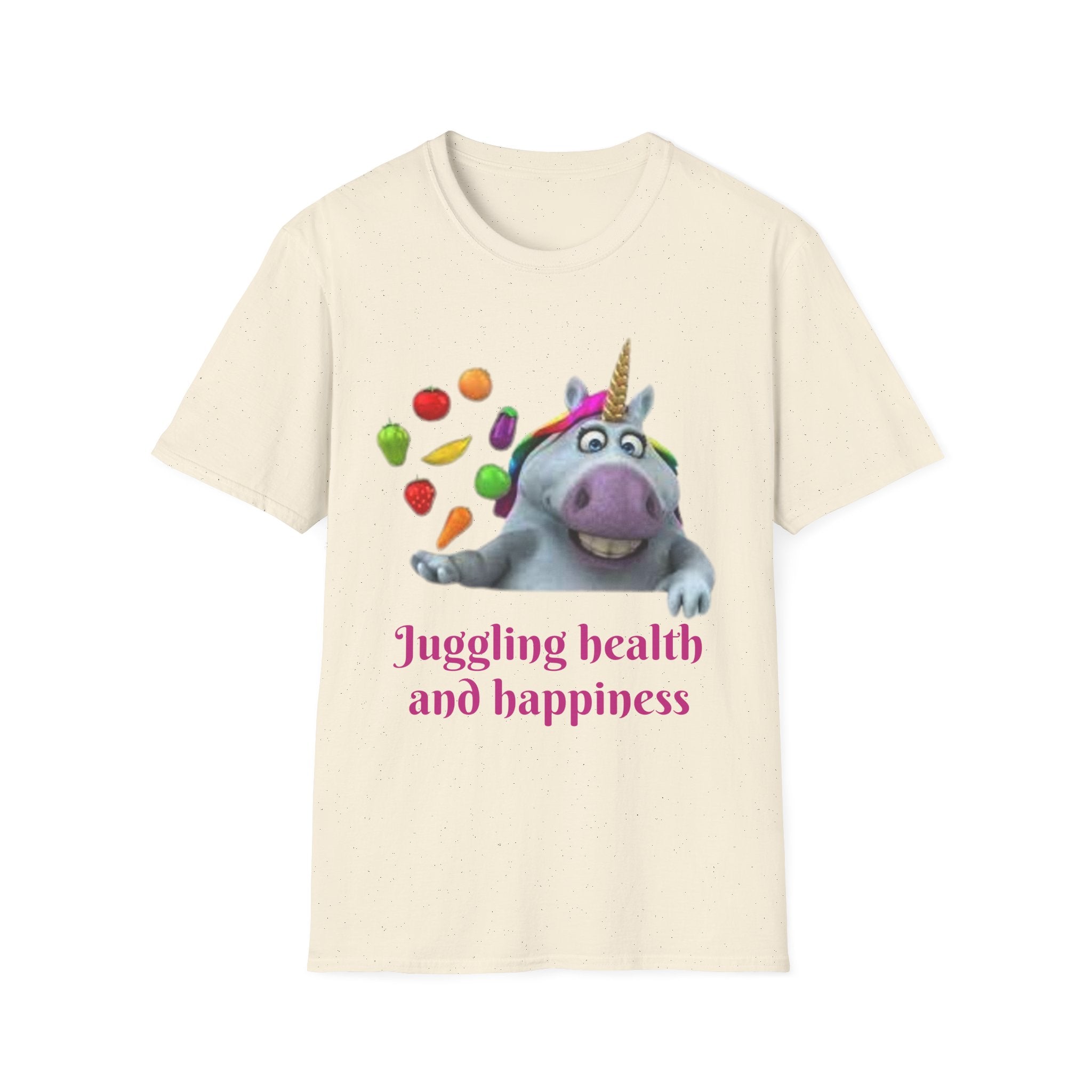 Juggling Health And Happiness Unicorn Unisex Softstyle T-Shirt