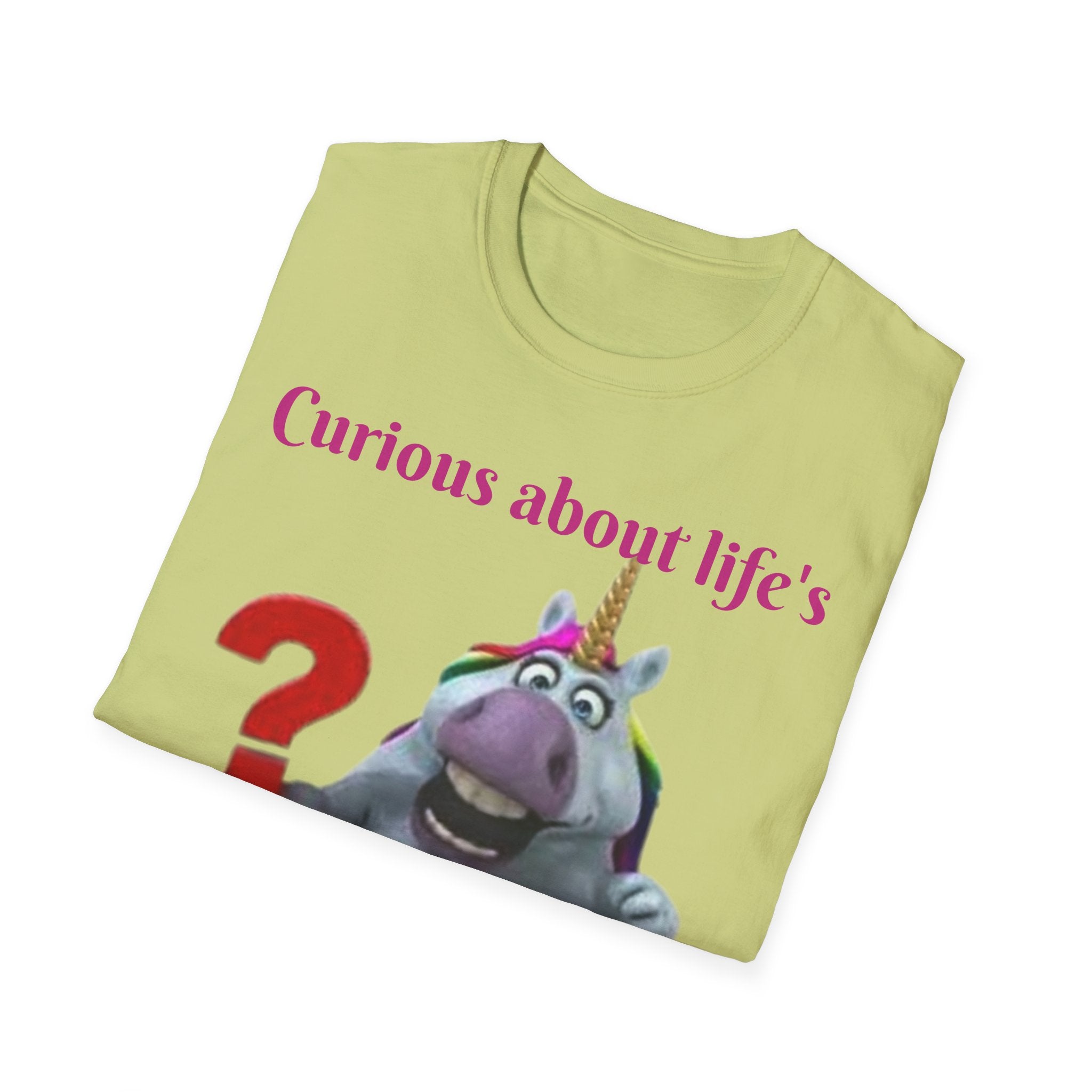 Curious About Life's Magical Mysteries Unicorn Unisex Softstyle T-Shirt