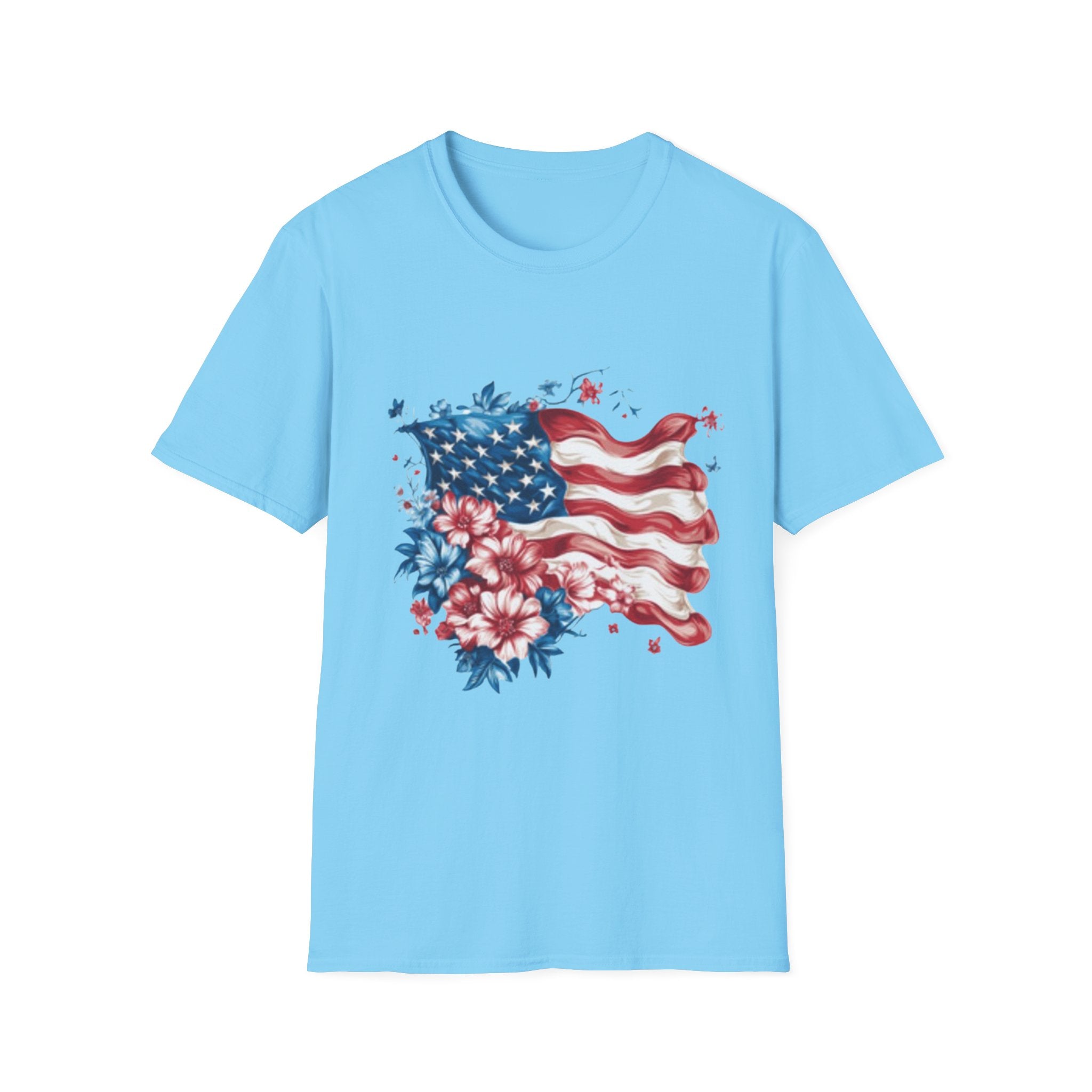 Patriotic USA Flag Unisex Softstyle T-Shirt