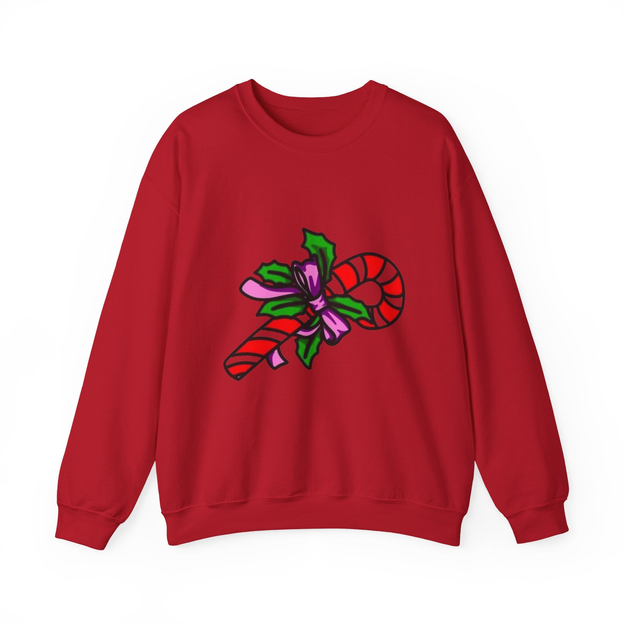 Festive Candy Cane Unisex Heavy Blend™ Crewneck Sweatshirt