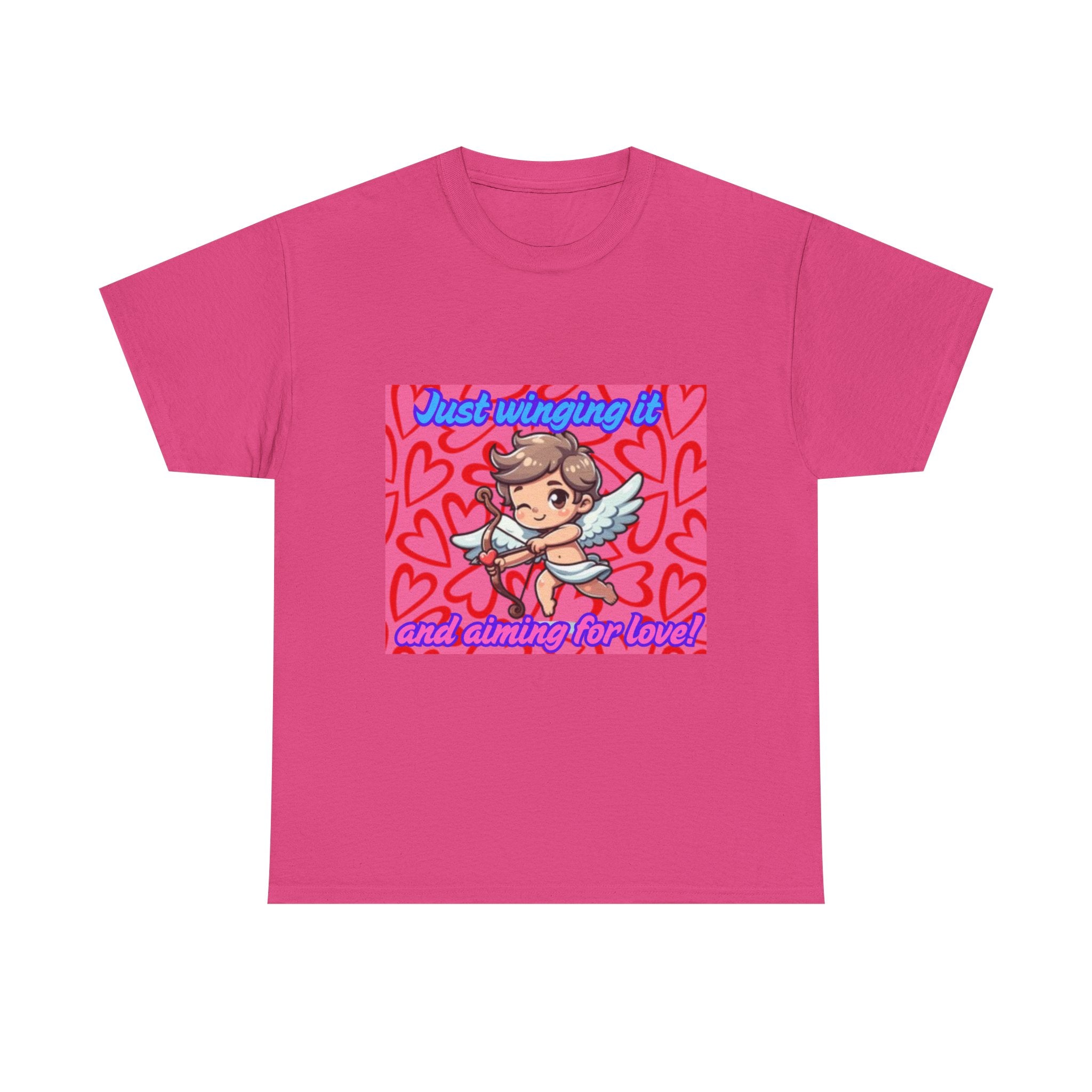 Just Winging It And Aiming For Love Unisex Heavy Cotton T-Shirt