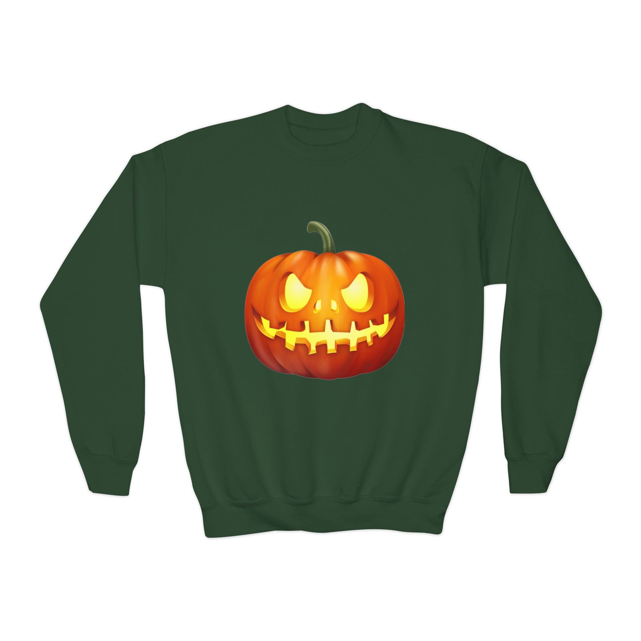 Halloween Pumpkin Youth Crewneck Sweatshirt