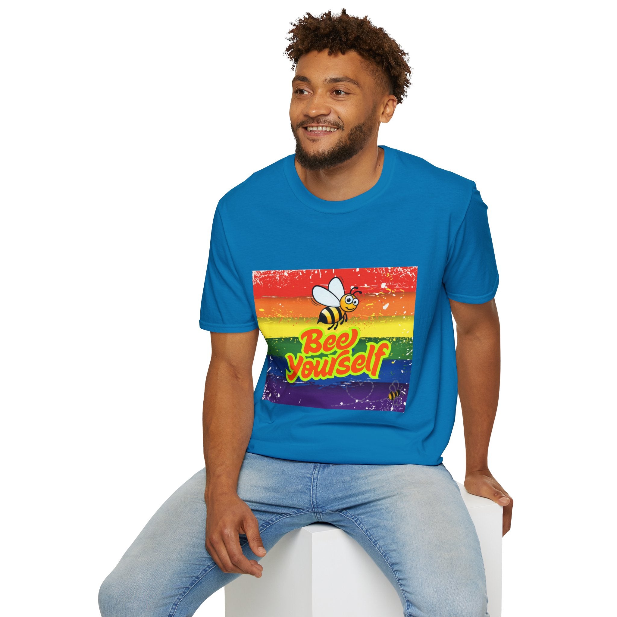 Bee Yourself Rainbow Unisex Softstyle T-Shirt
