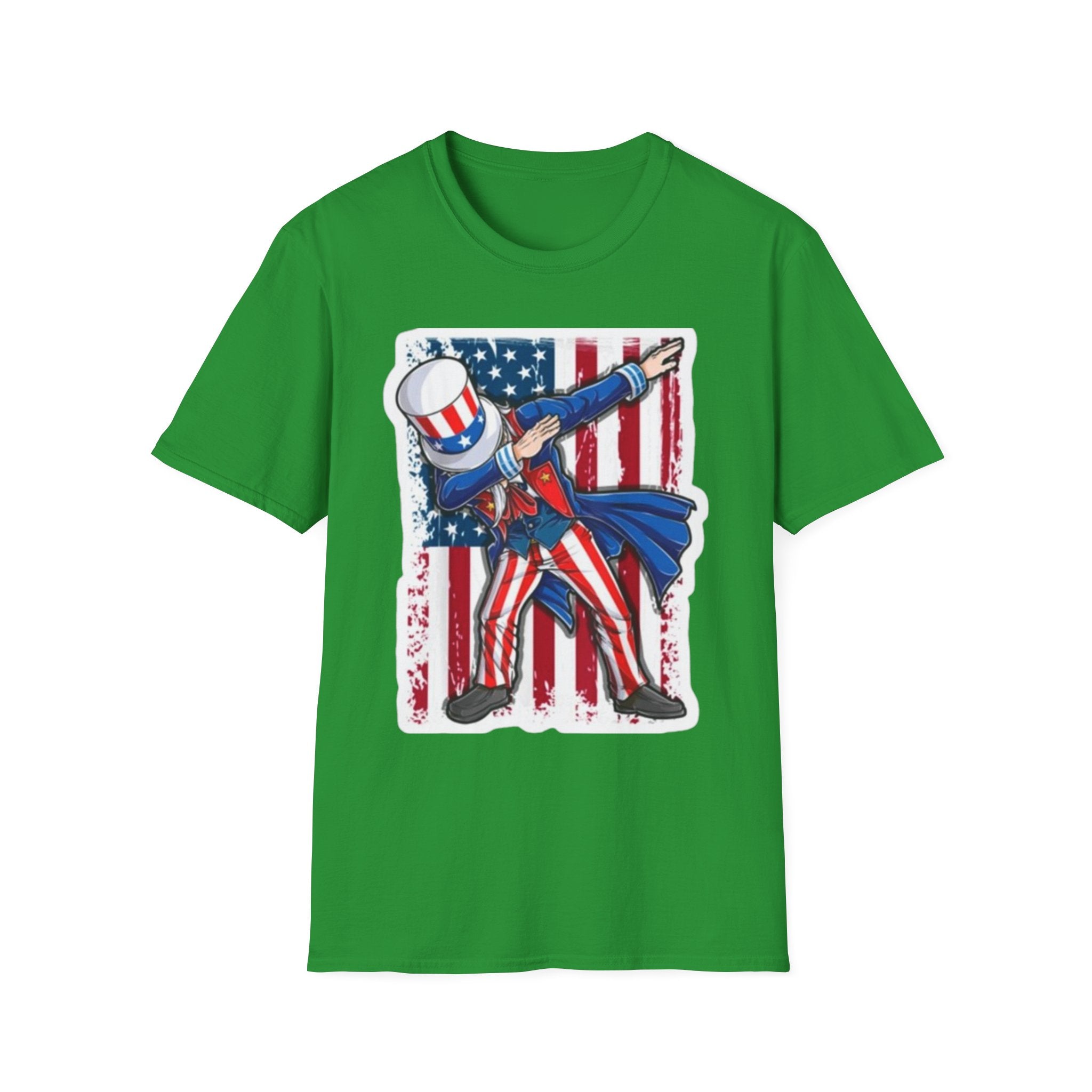 Patriotic Uncle Sam Dabbing Unisex Softstyle T-Shirt