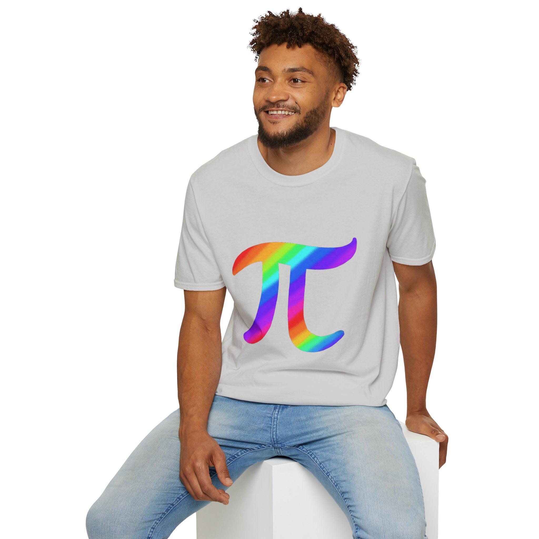 Rainbow Pi Symbol Unisex Softstyle T-Shirt