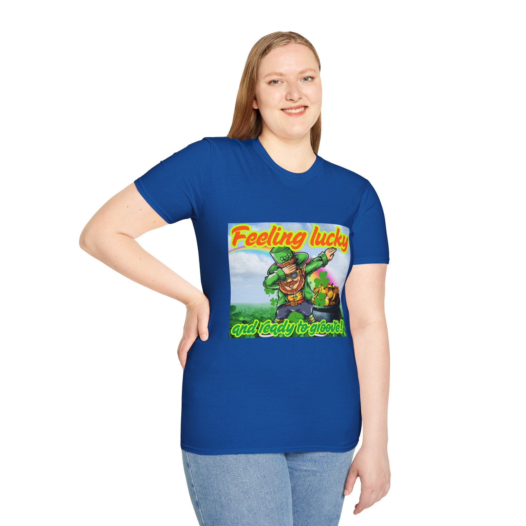 Feeling Lucky And Ready To Groove! Unisex Softstyle T-Shirt