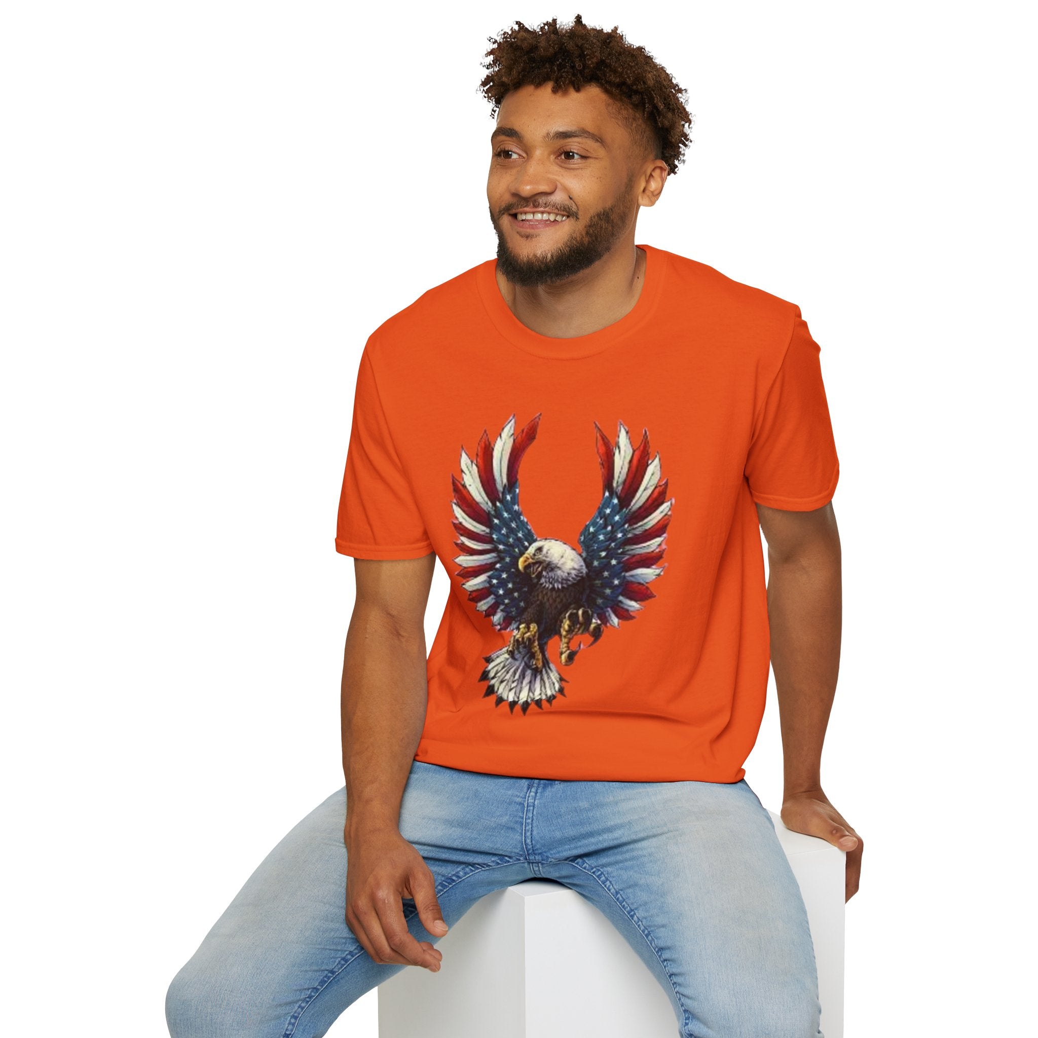 Patriotic Eagle Unisex Softstyle T-Shirt