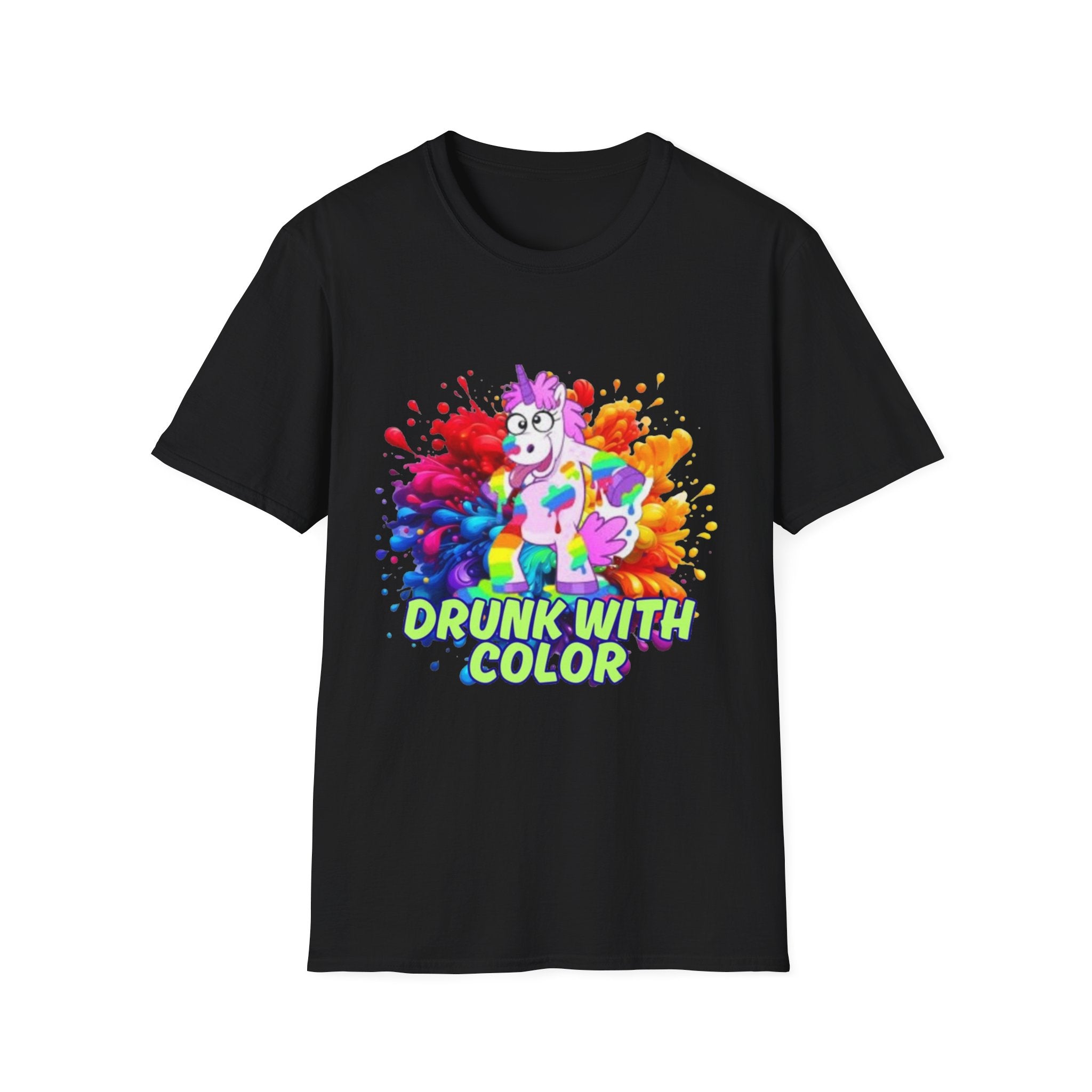 Drunk With Color Unicorn Unisex Softstyle T-Shirt