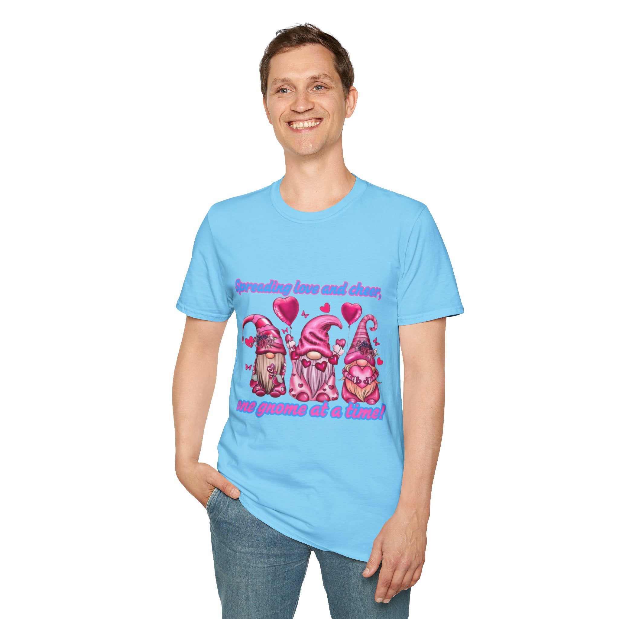 Spreading Love And Cheer One Gnome At A Time Unisex Softstyle T-Shirt
