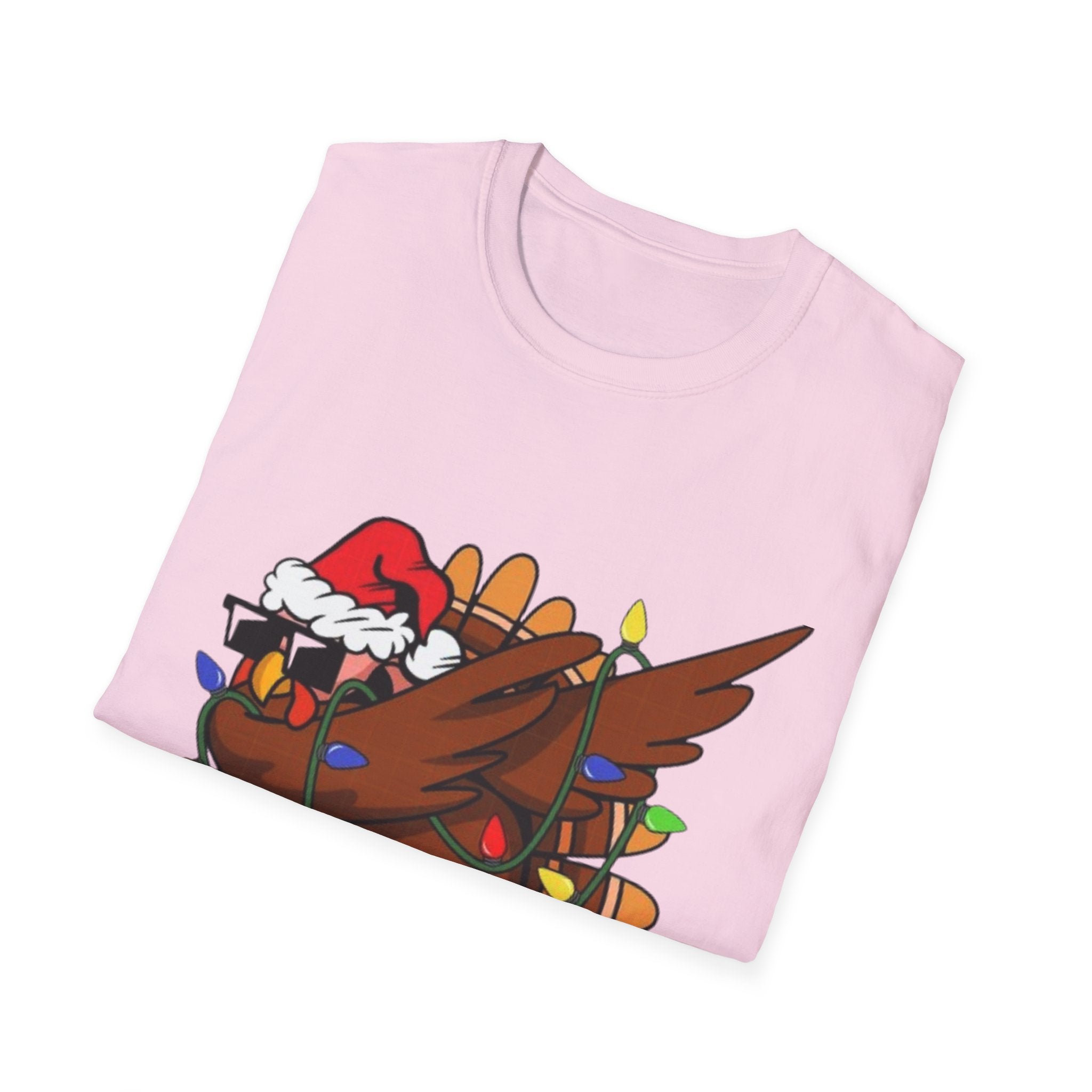 Dabbing Christmas Turkey Unisex Softstyle T-Shirt