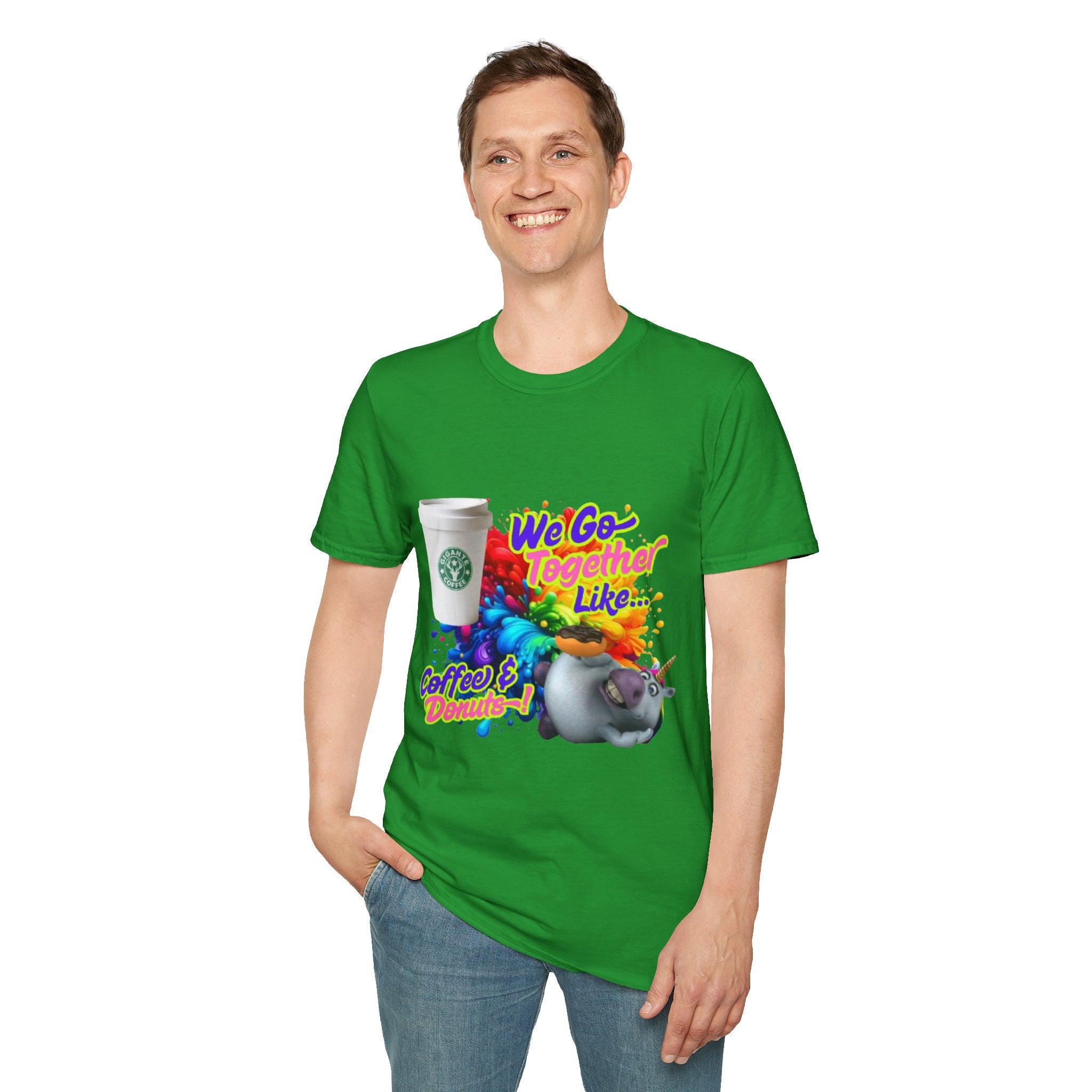 We Go Together Like Coffee & Donuts Unisex Softstyle T-Shirt