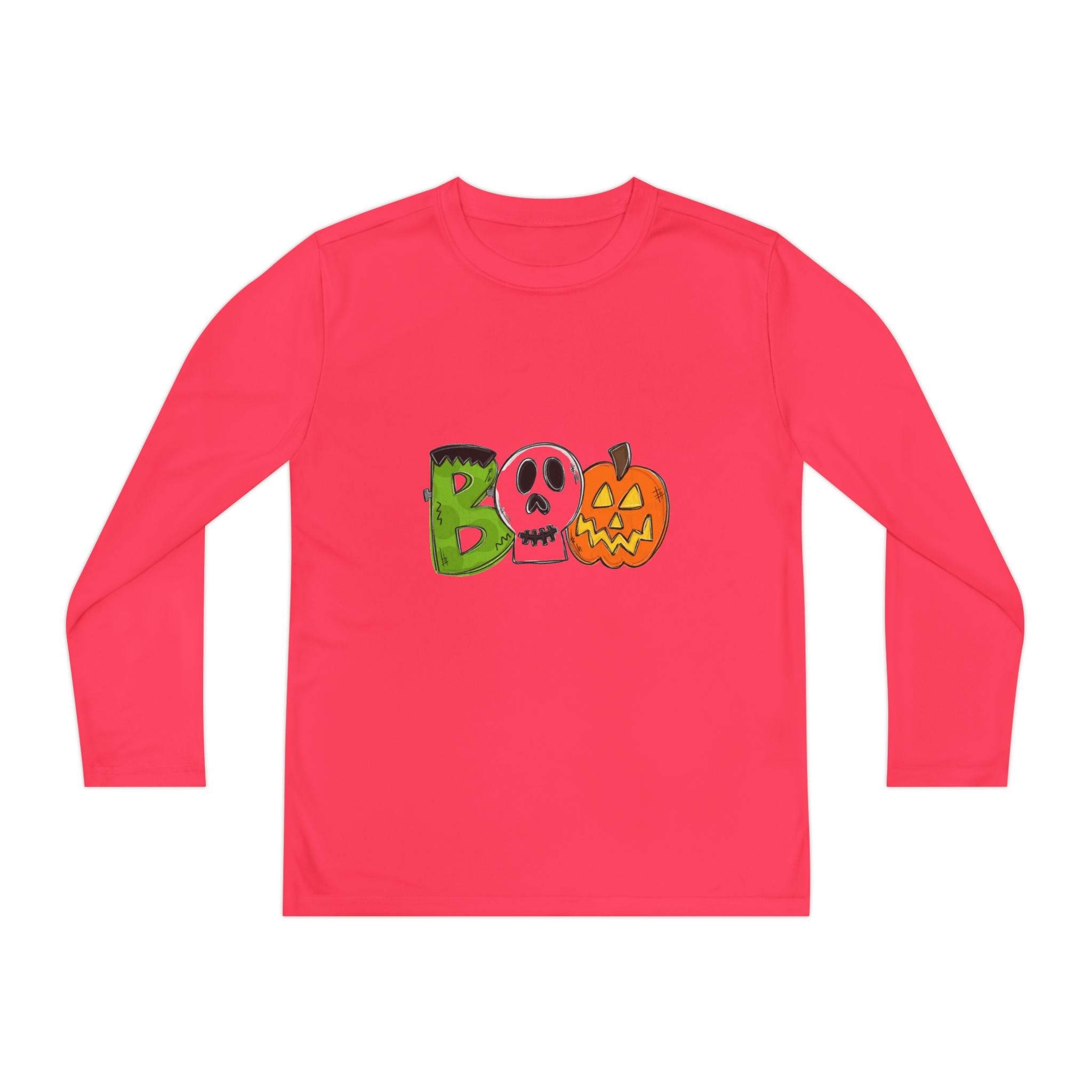Halloween BOO Youth Long Sleeve Competitor T-Shirt