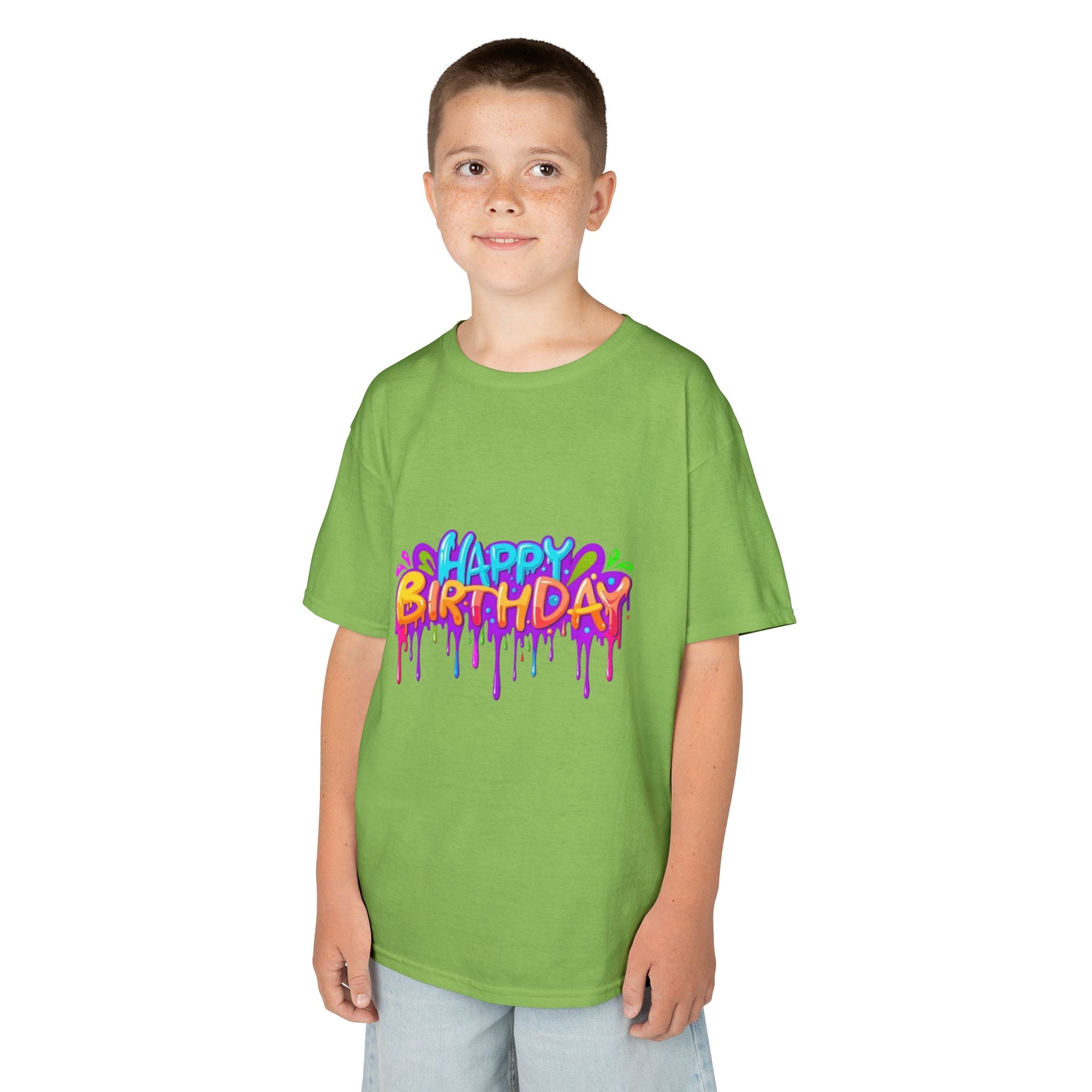 Happy Birthday Kids Heavy Cotton™ Short Sleeve T-Shirt Personalize It!