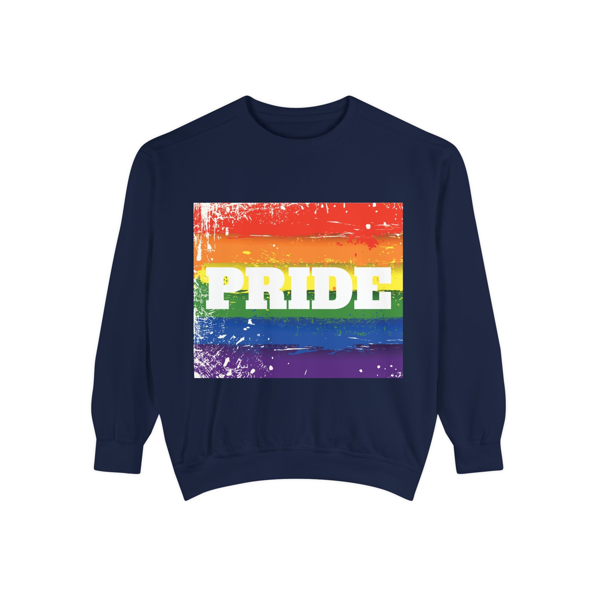 Pride Rainbow Unisex Garment-Dyed Sweatshirt