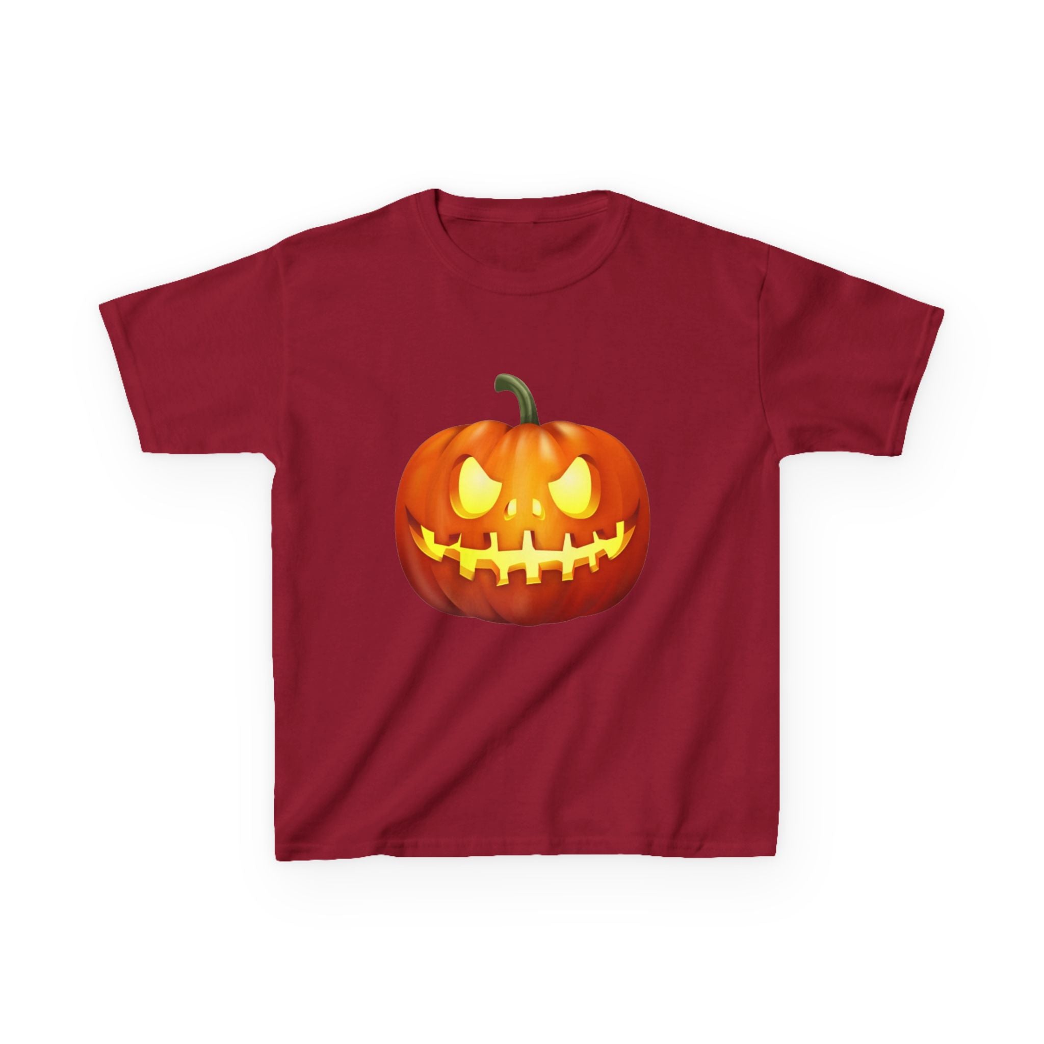 Halloween Pumpkin Kids Heavy Cotton Short Sleeve T-Shirt