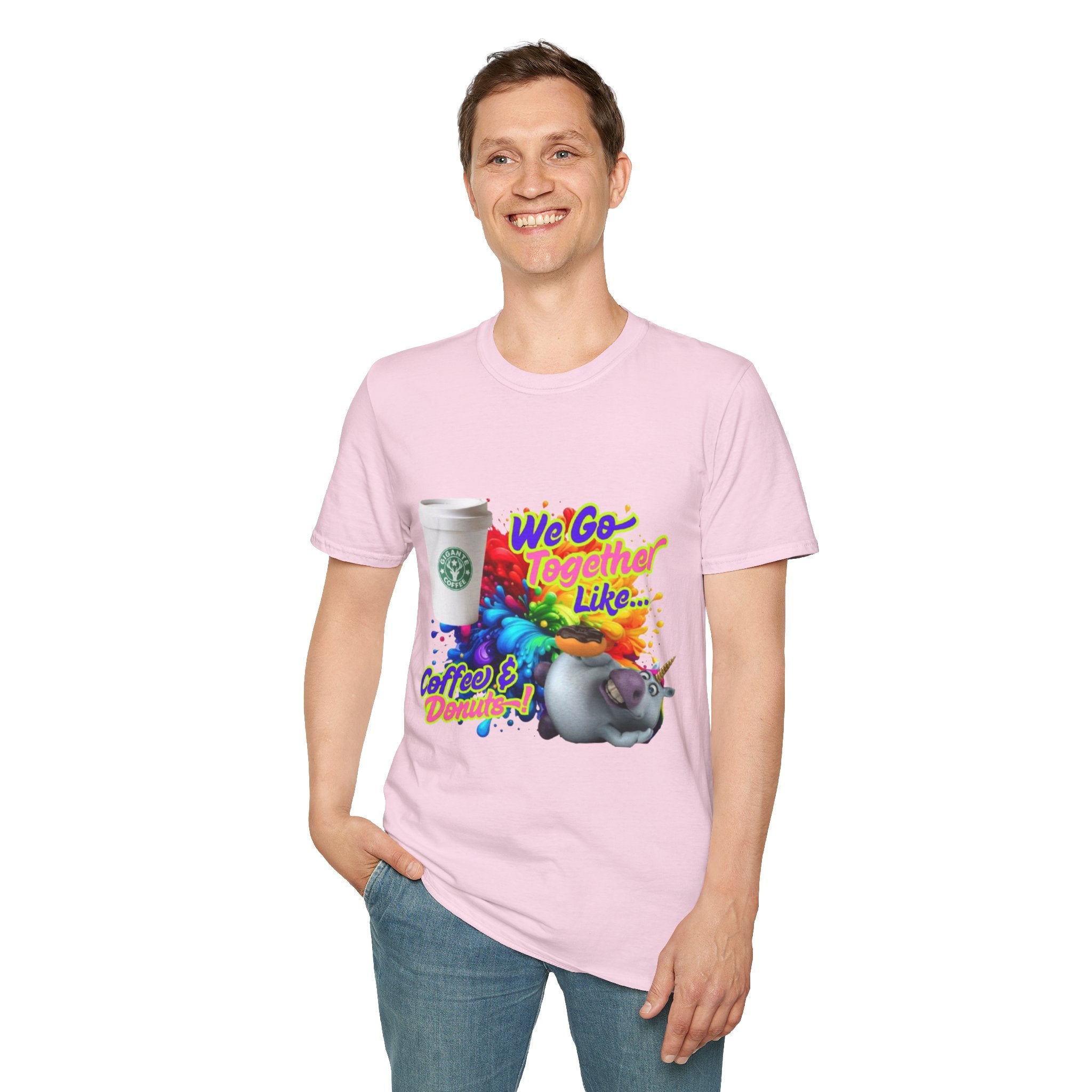 We Go Together Like Coffee & Donuts Unisex Softstyle T-Shirt