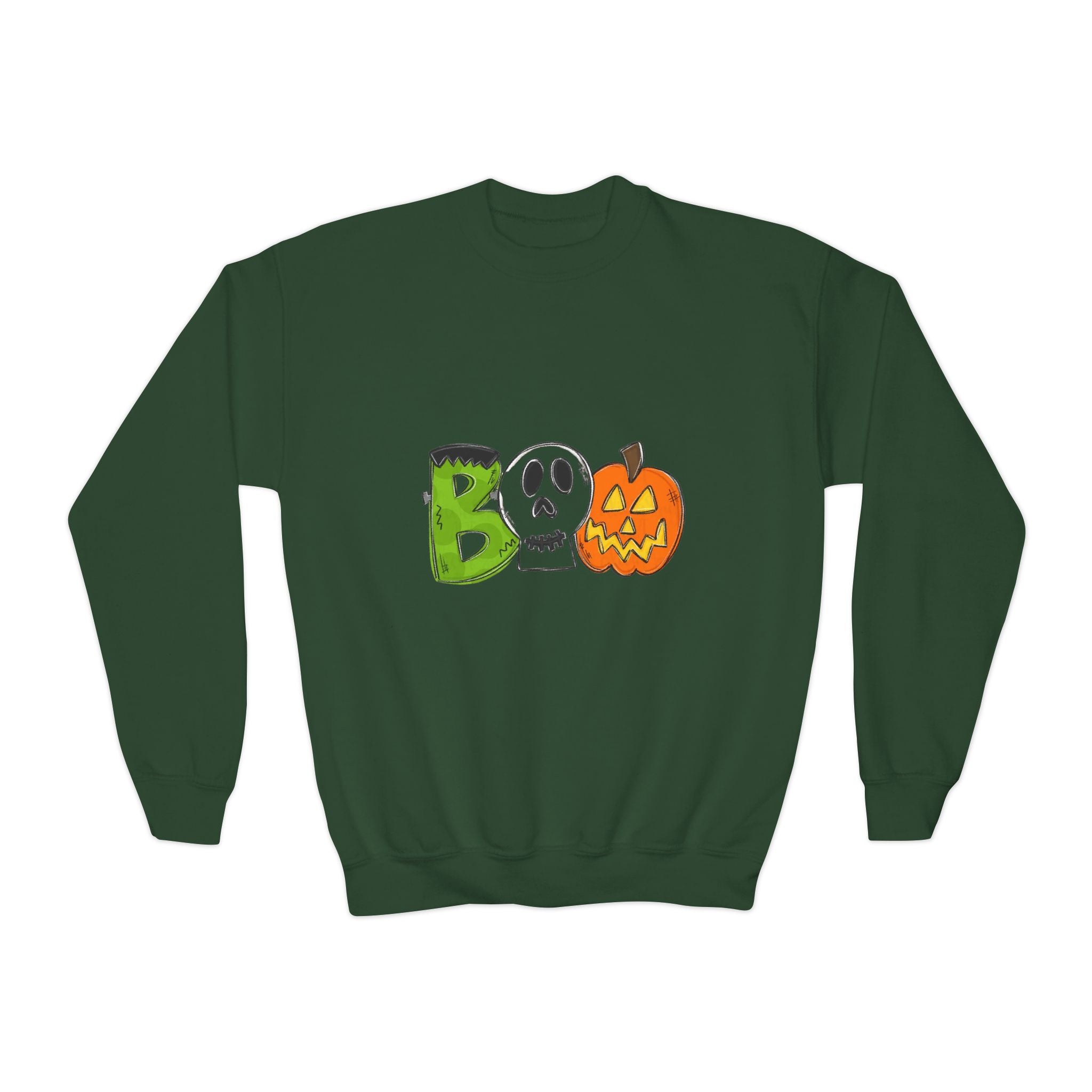 Halloween BOO Youth Crewneck Sweatshirt