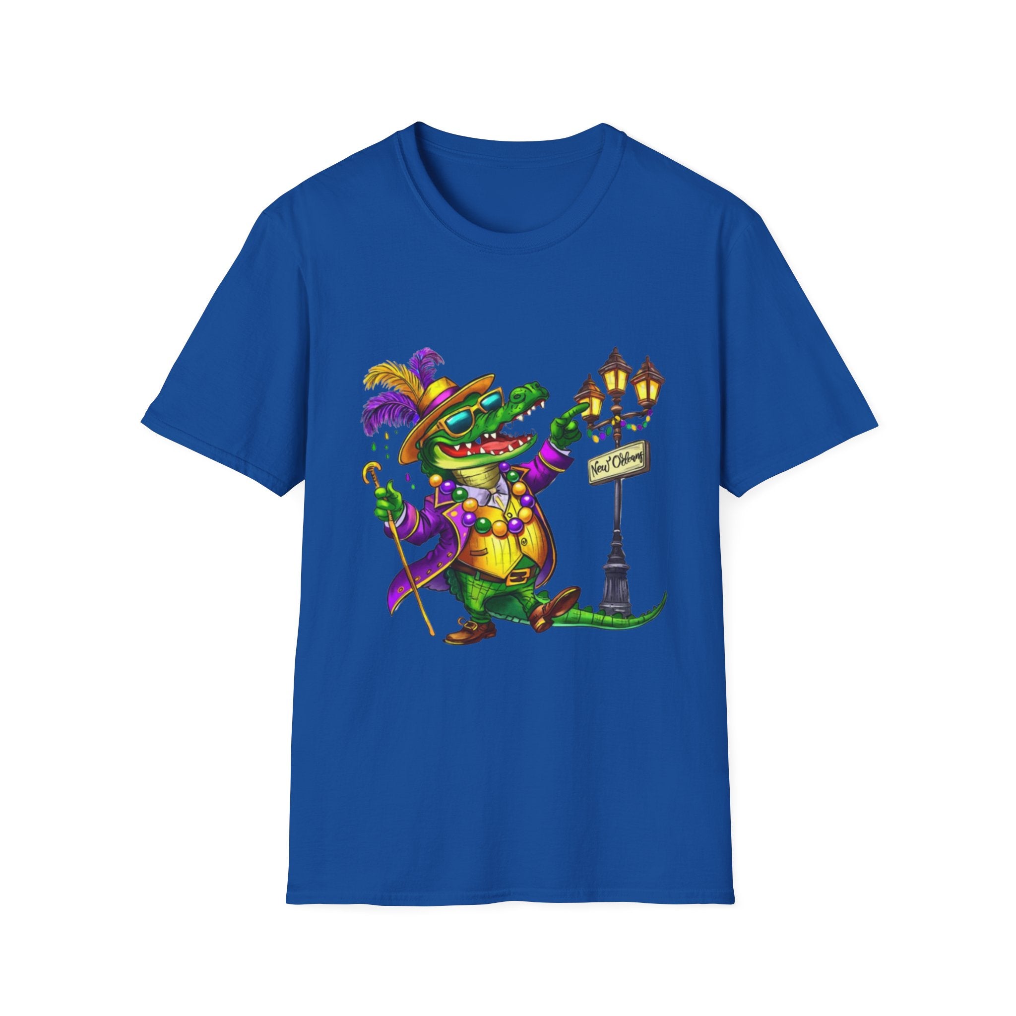 Mardi Gras Gator Unisex Softstyle T-Shirt