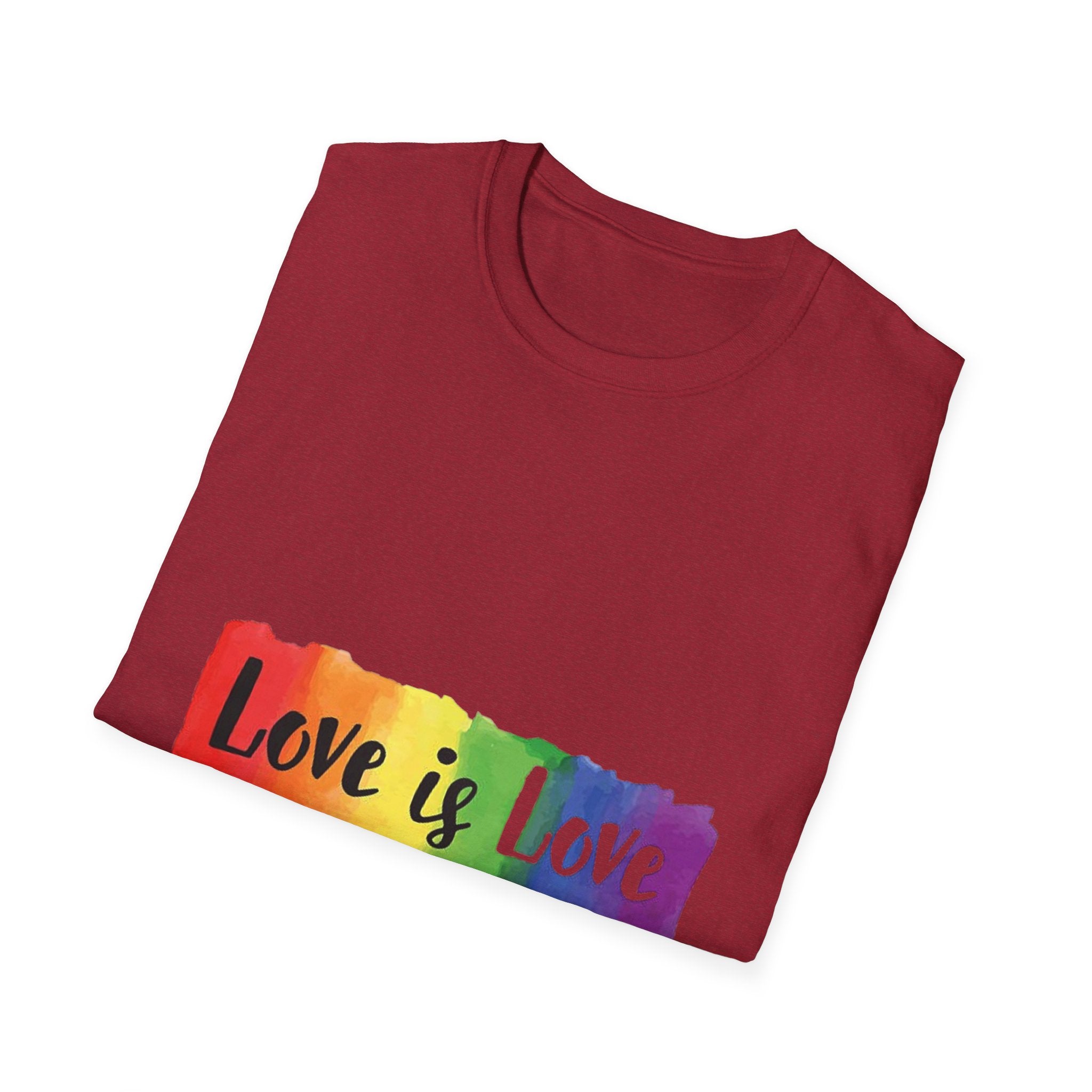 Rainbow Love is Love Unisex Softstyle T-Shirt