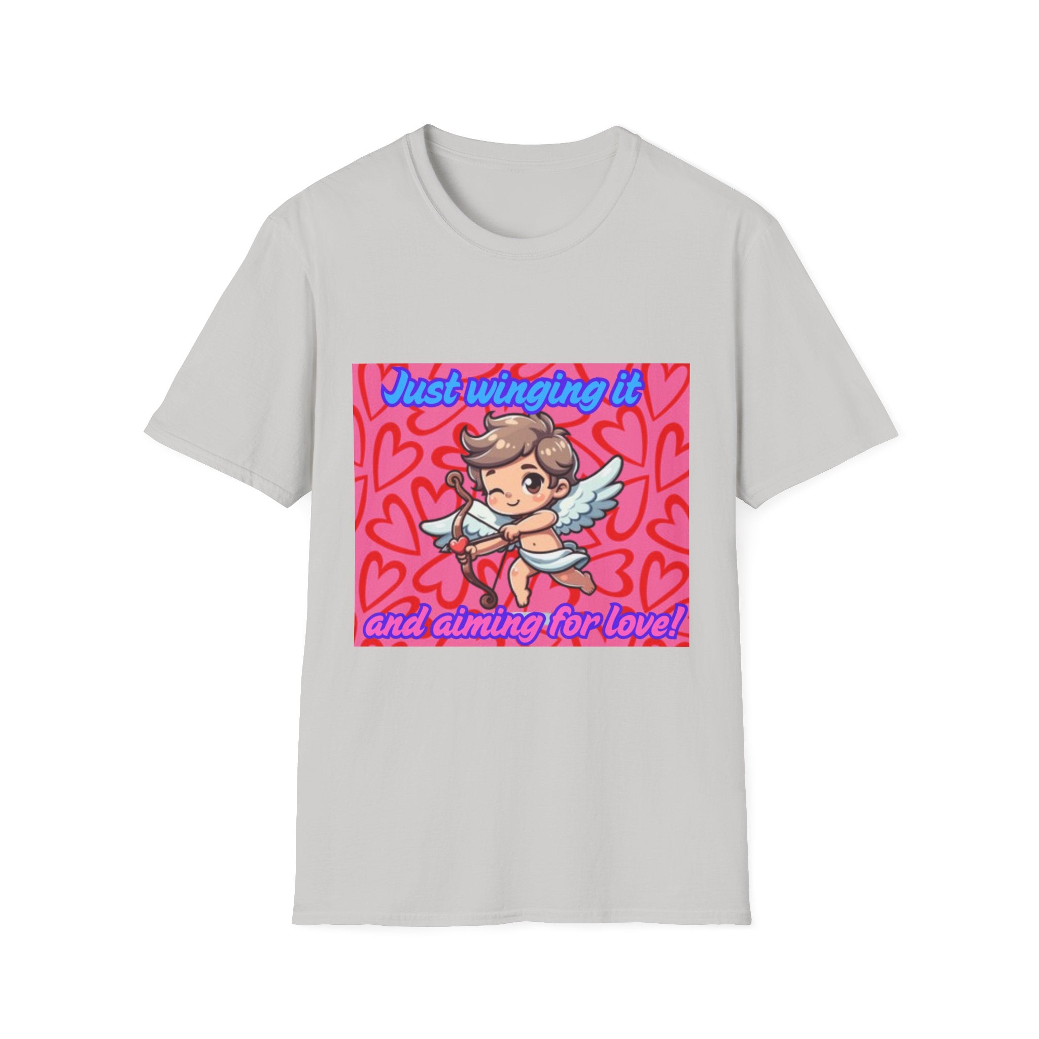 Just Winging It And Aiming For Love Unisex Softstyle T-Shirt