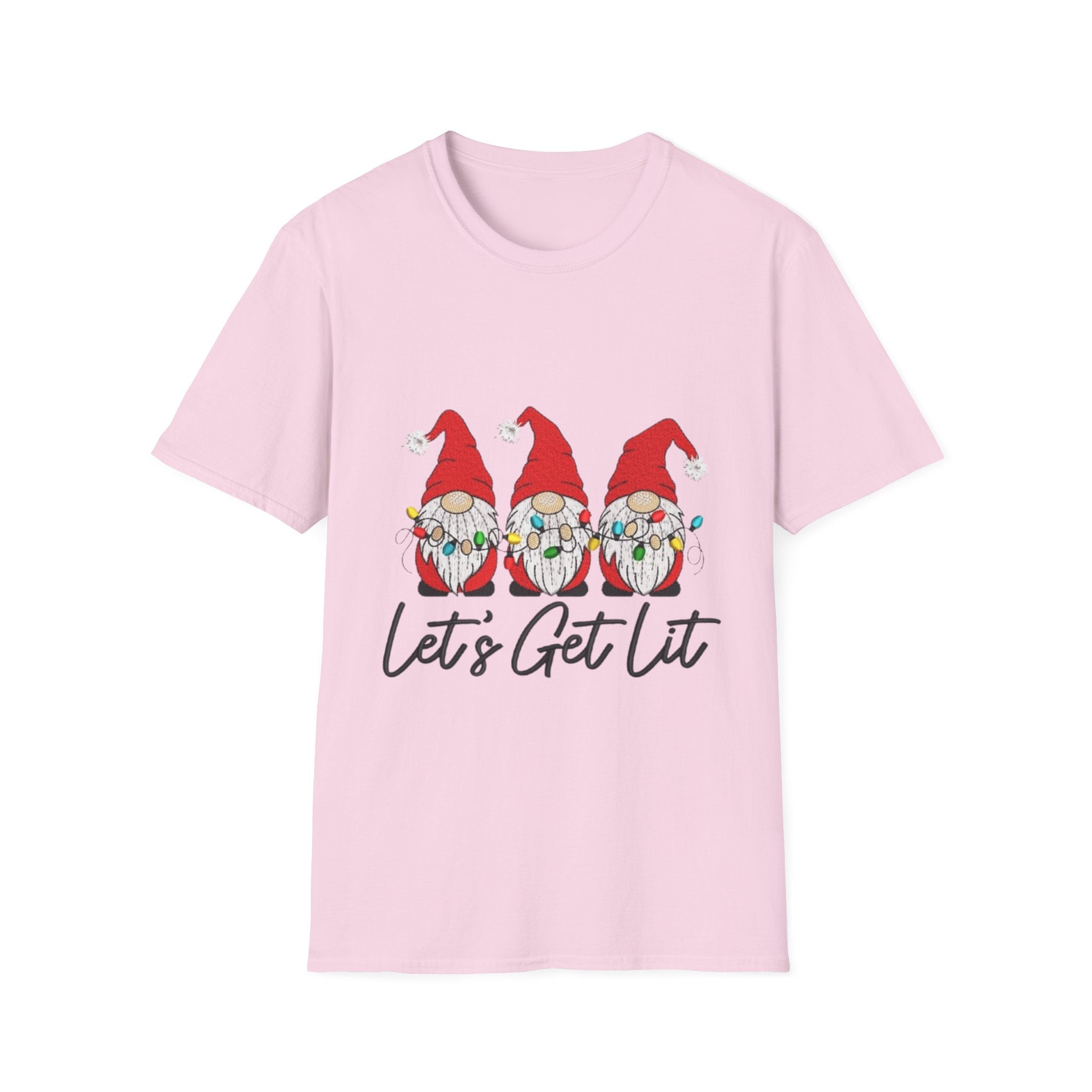 Let's Get Lit Gnome Unisex Softstyle T-Shirt