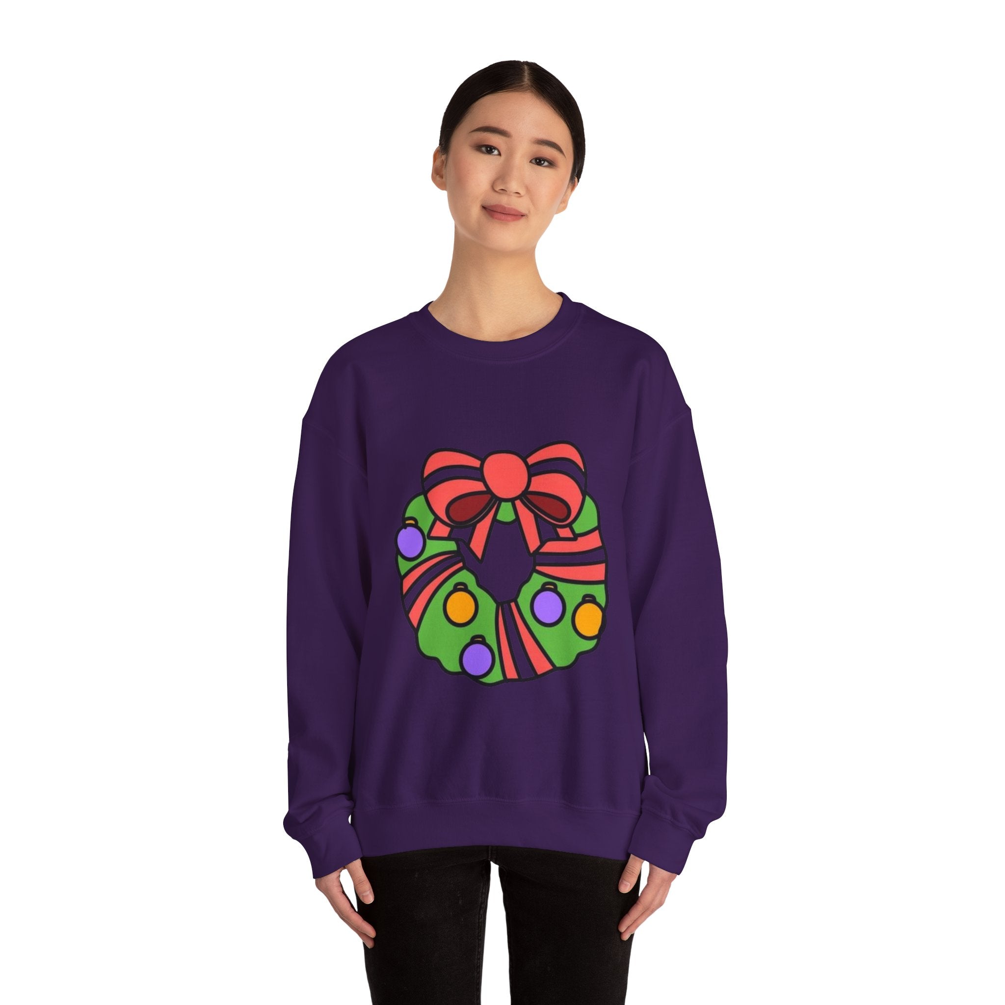 Holiday Wreath Unisex Heavy Blend™ Crewneck Sweatshirt