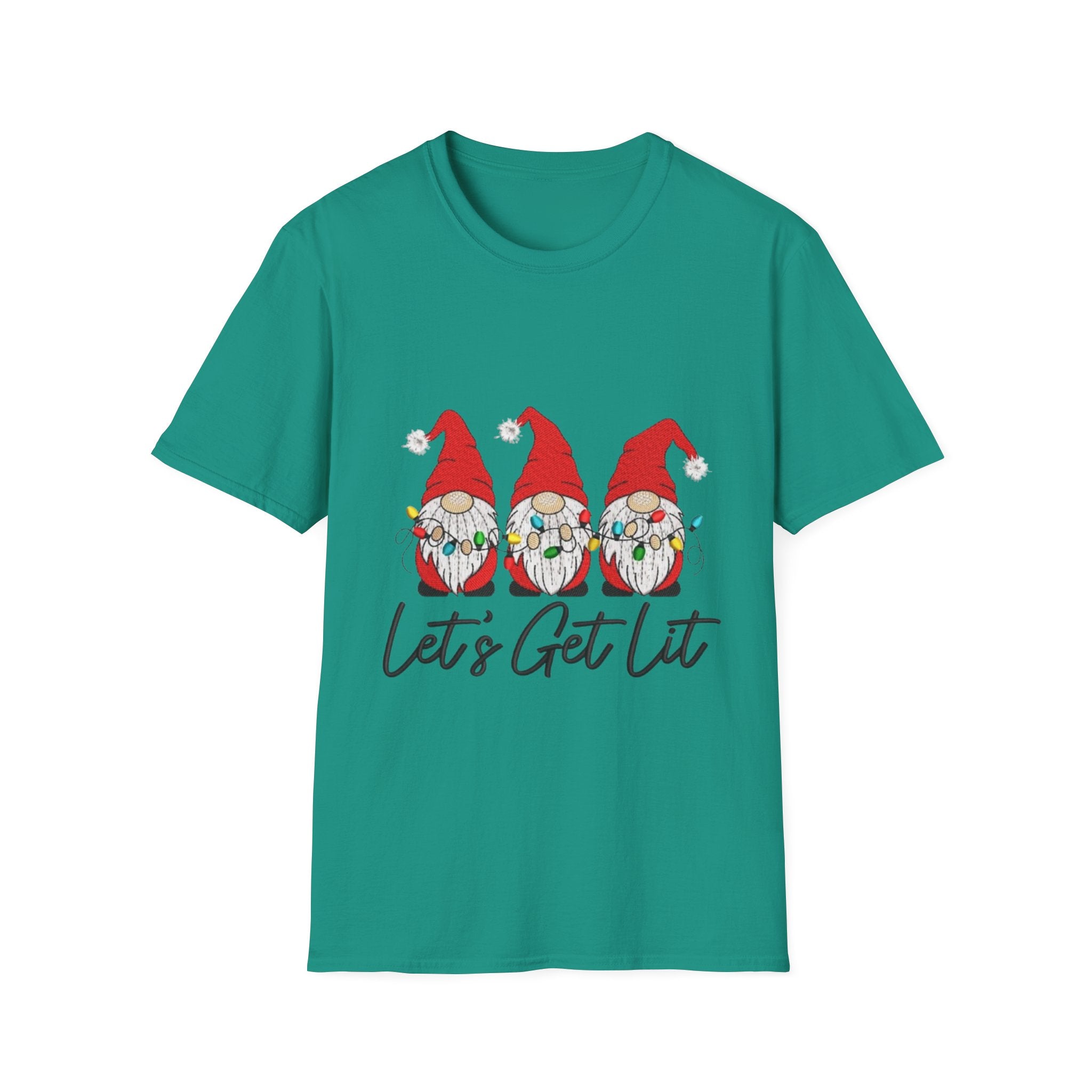 Let's Get Lit Gnome Unisex Softstyle T-Shirt