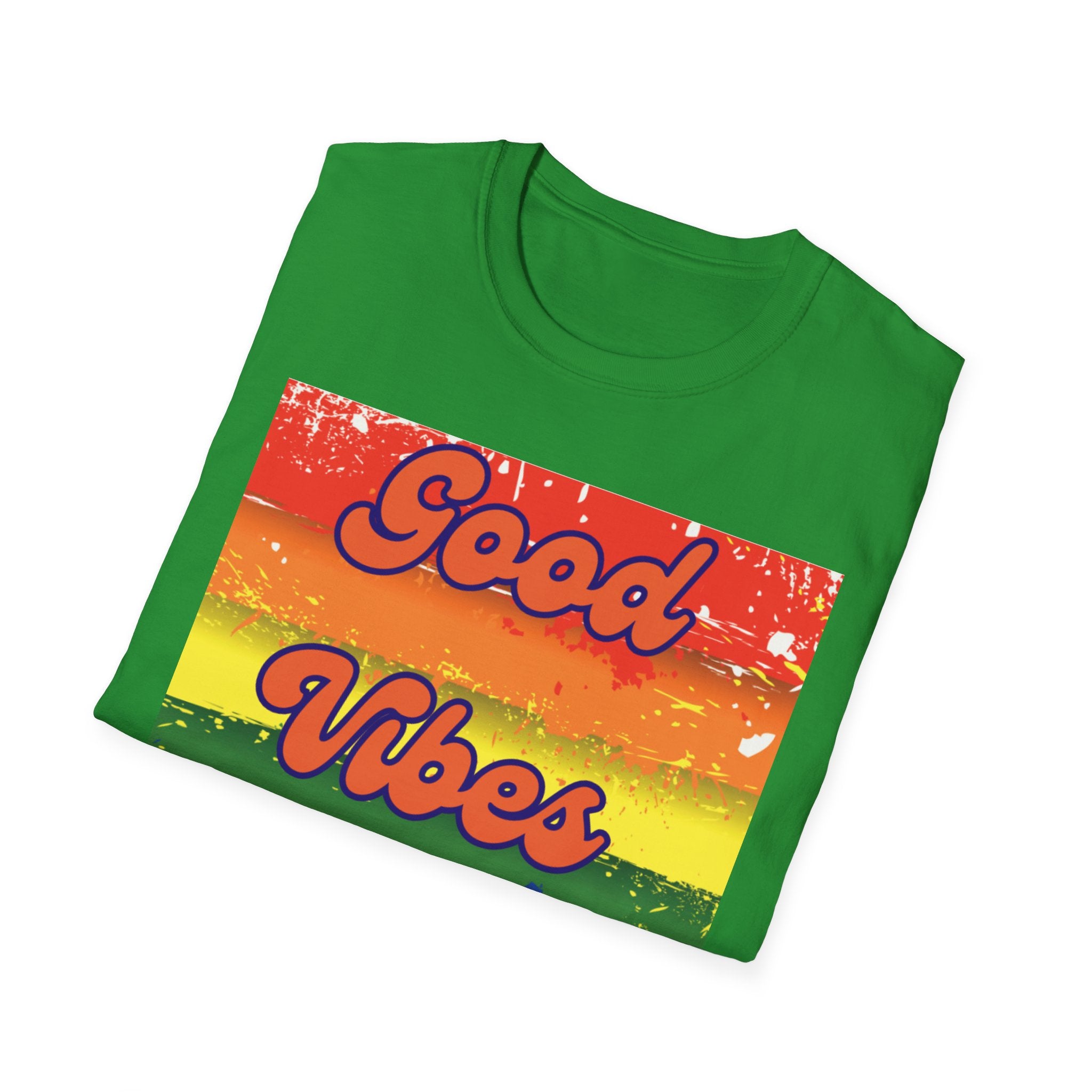 Good Vibes Only Orange Unisex Softstyle T-Shirt