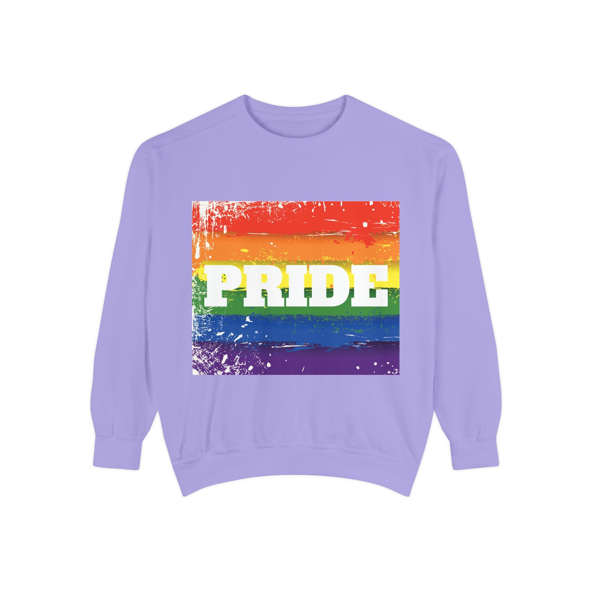 Pride Rainbow Unisex Garment-Dyed Sweatshirt