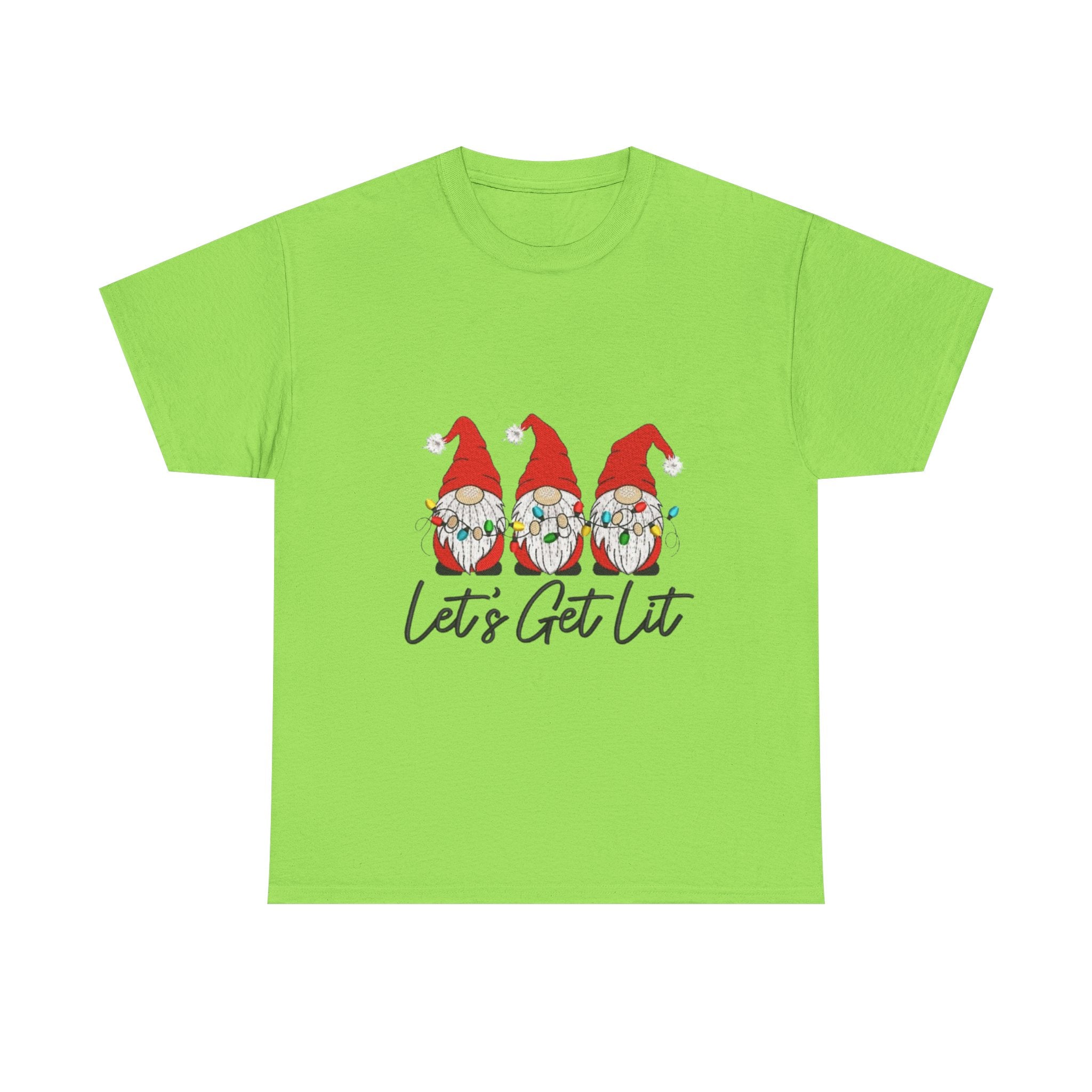 Let's Get Lit Gnome Unisex Heavy Cotton T-Shirt