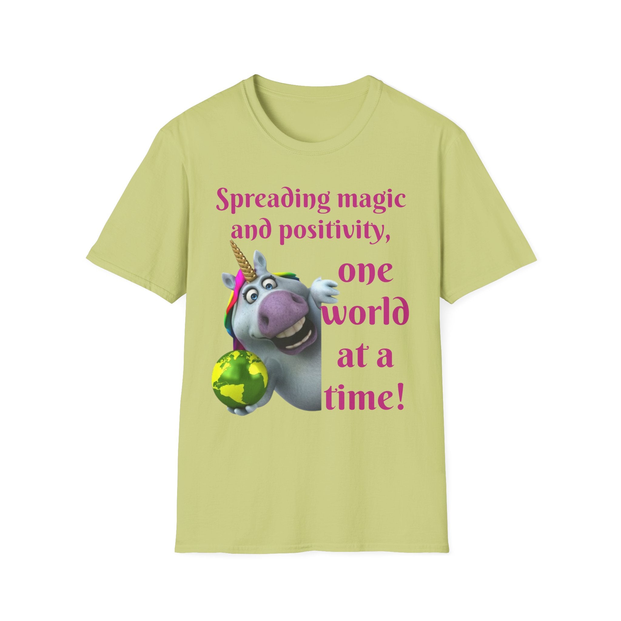 Spreading Magic And Positivity, One World At A Time! Unisex Softstyle T-Shirt