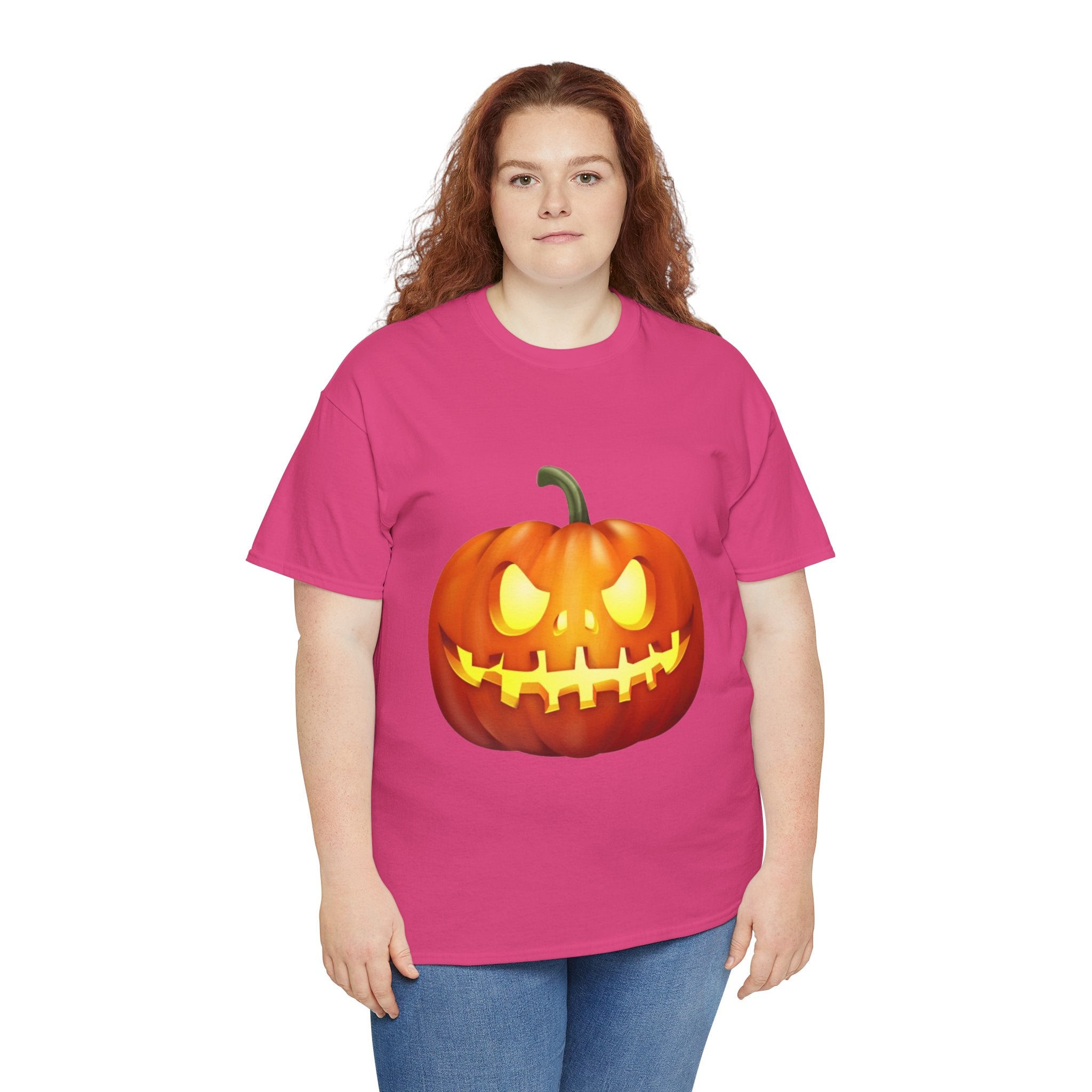 Halloween Pumpkin Unisex Heavy Cotton T-Shirt