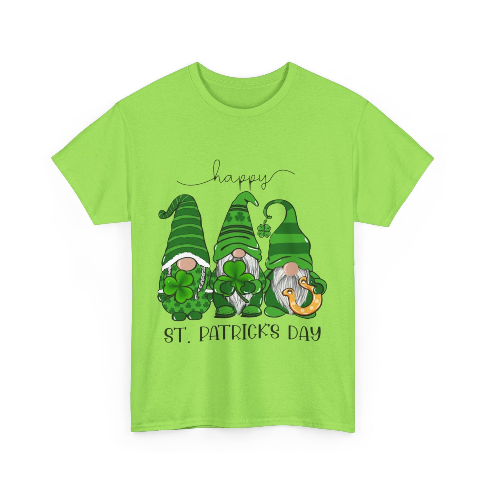 Happy St. Patrick’s Day Gnome Unisex Heavy Cotton T-Shirt