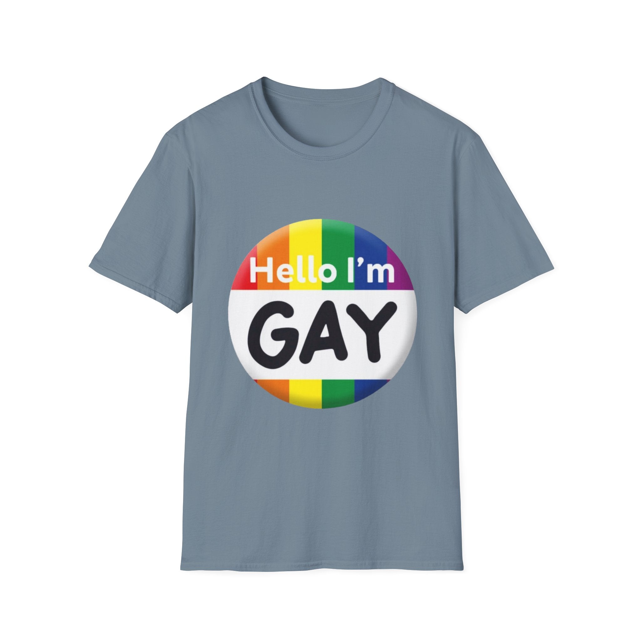 Hello I'm Gay Unisex Softstyle T-Shirt