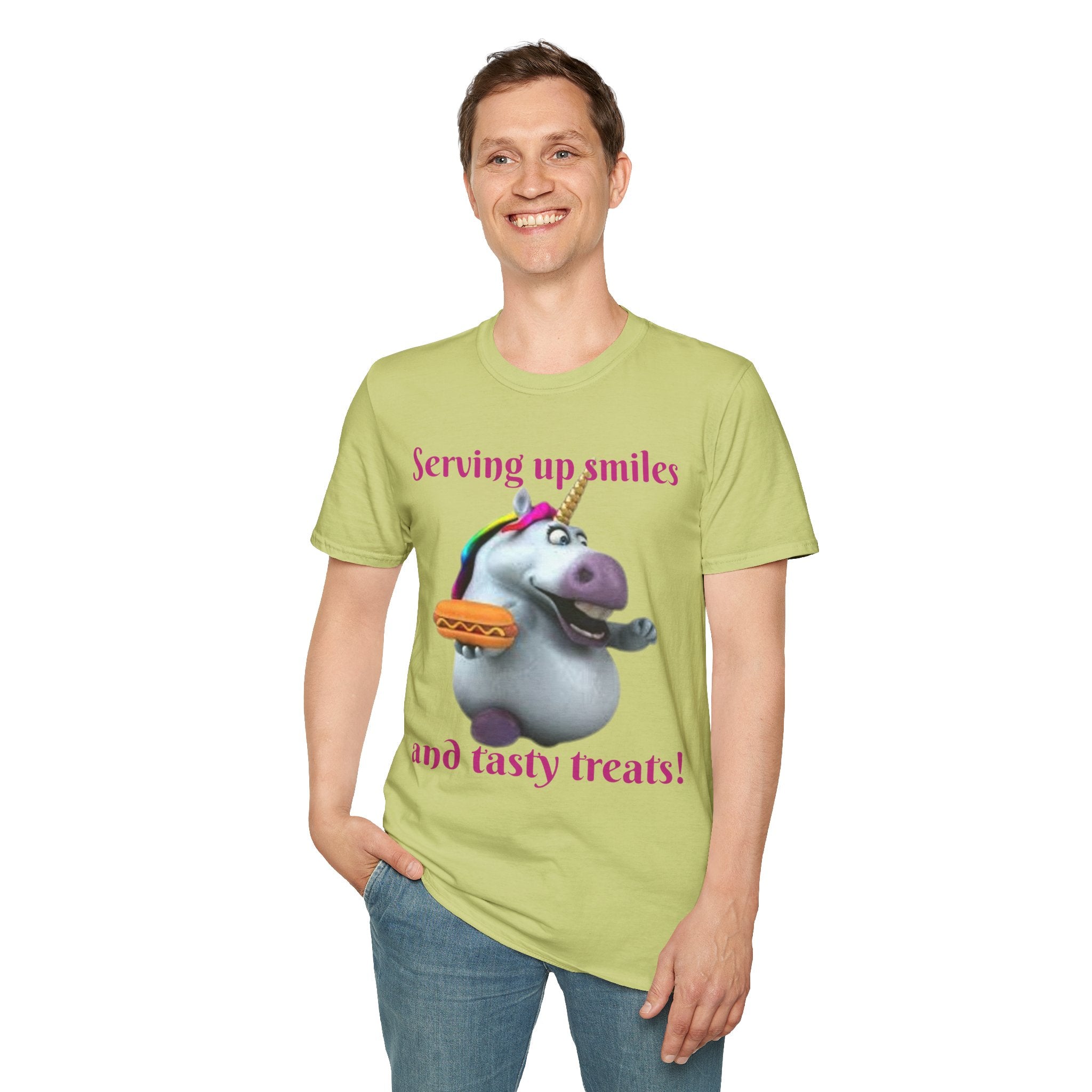 Serving Up Smiles And Tasty Treats Unicorn Unisex Softstyle T-Shirt