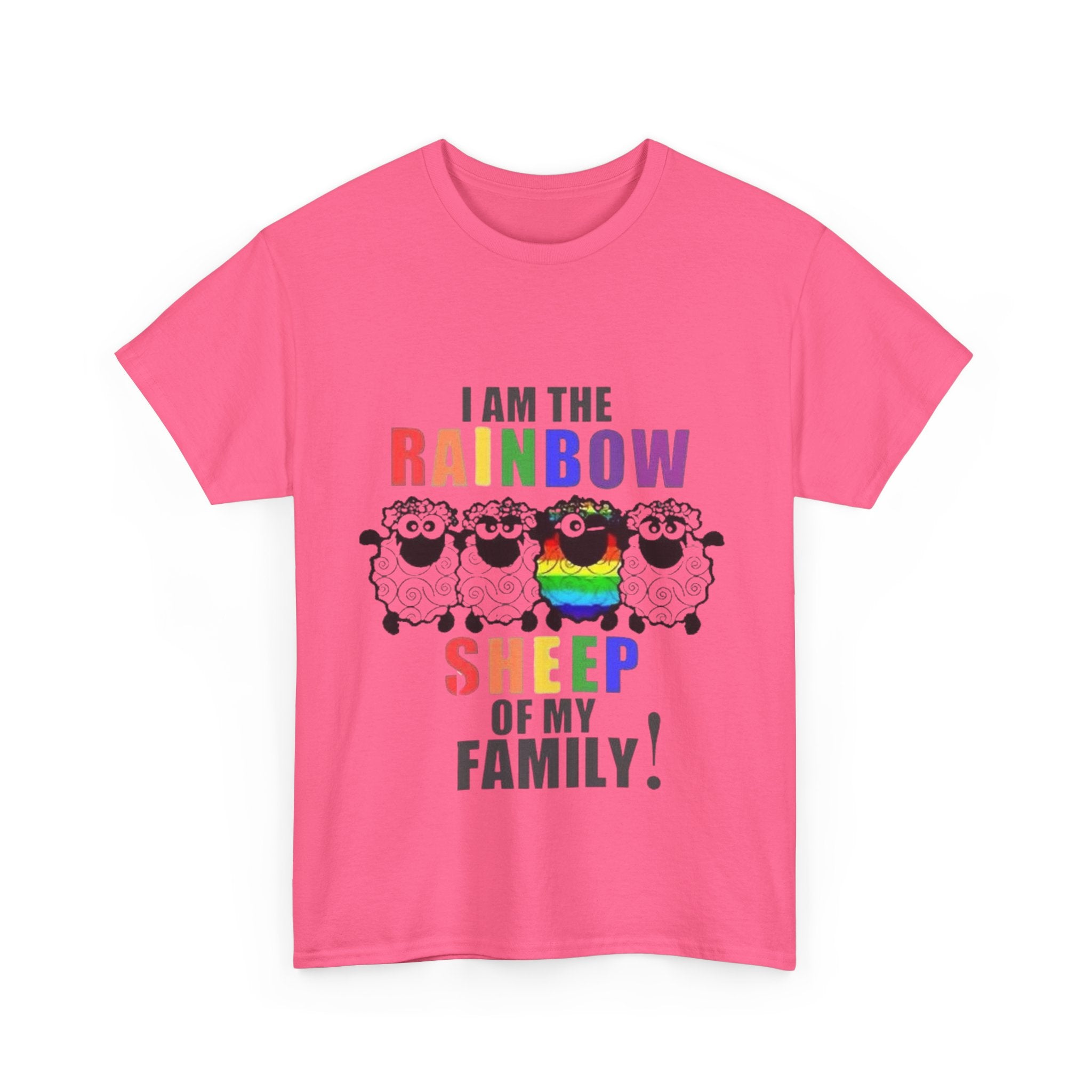 I Am The Rainbow Sheep Of My Family Unisex Heavy Cotton T-Shirt