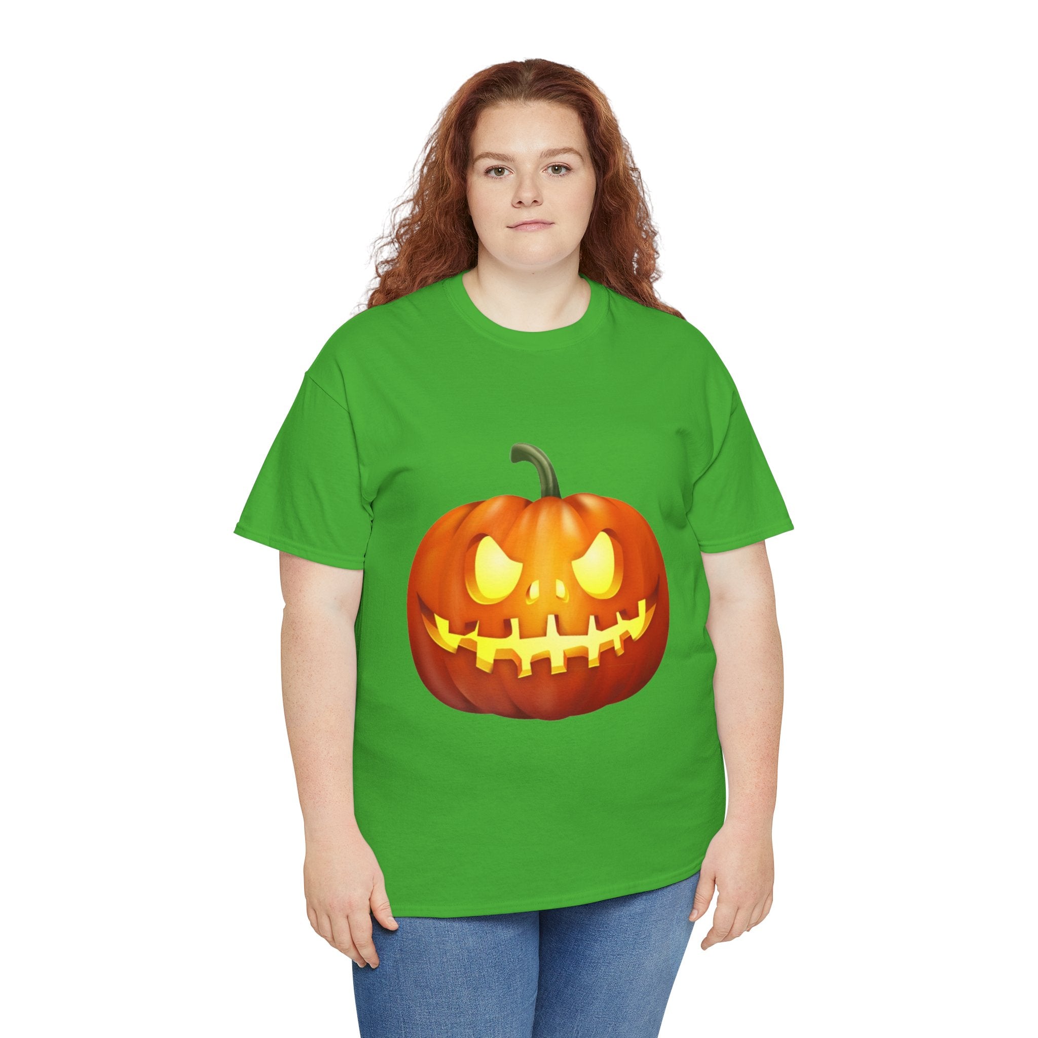 Halloween Pumpkin Unisex Heavy Cotton T-Shirt