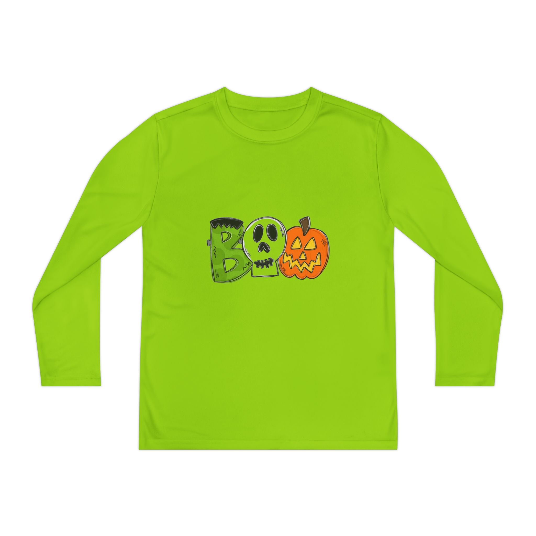 Youth Halloween Boo Long Sleeve Competitor T-Shirt