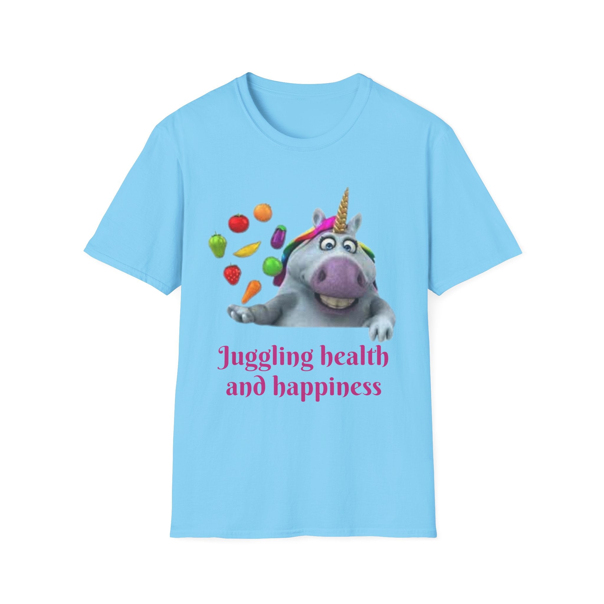 Juggling Health And Happiness Unicorn Unisex Softstyle T-Shirt