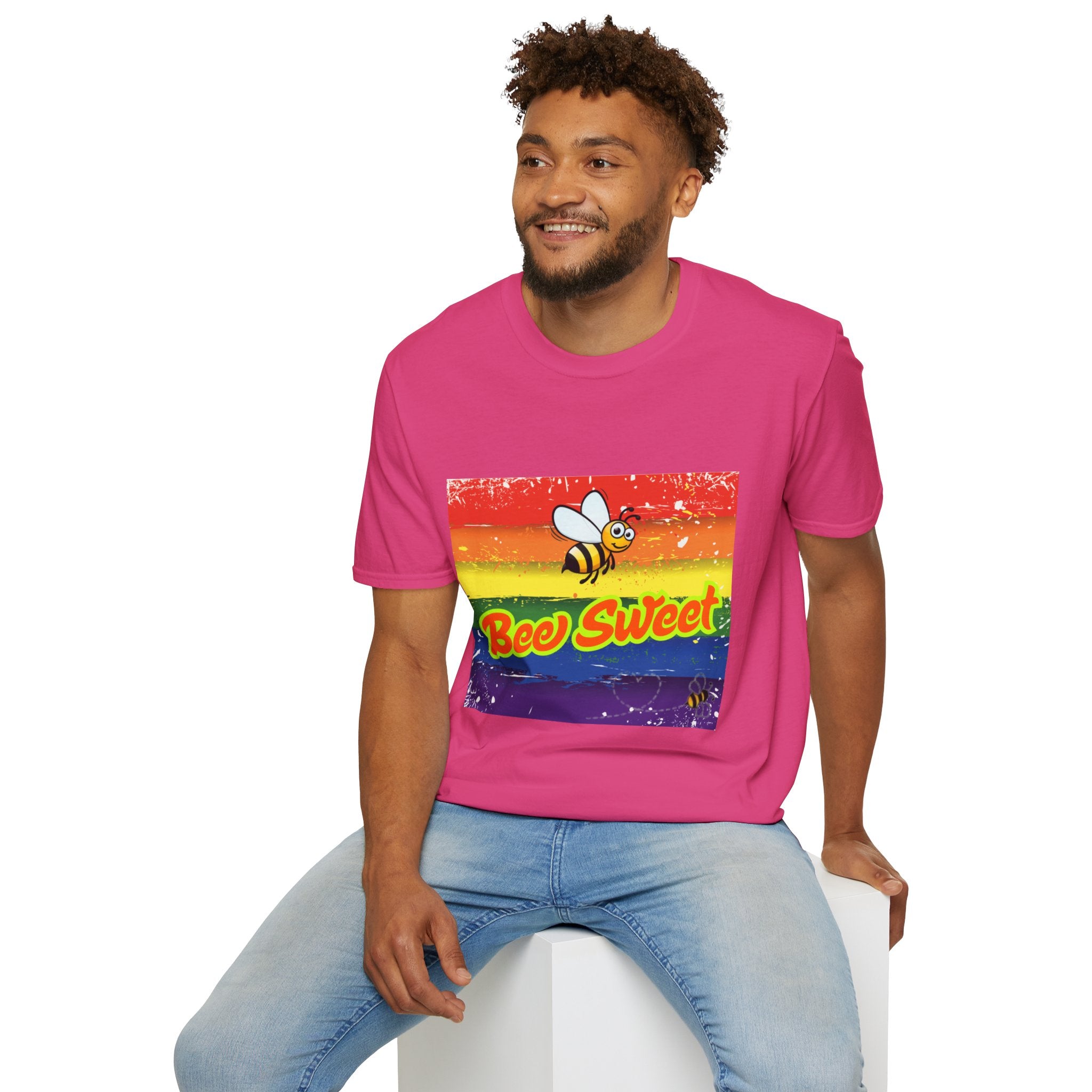 Bee Sweet Rainbow Unisex Softstyle T-Shirt